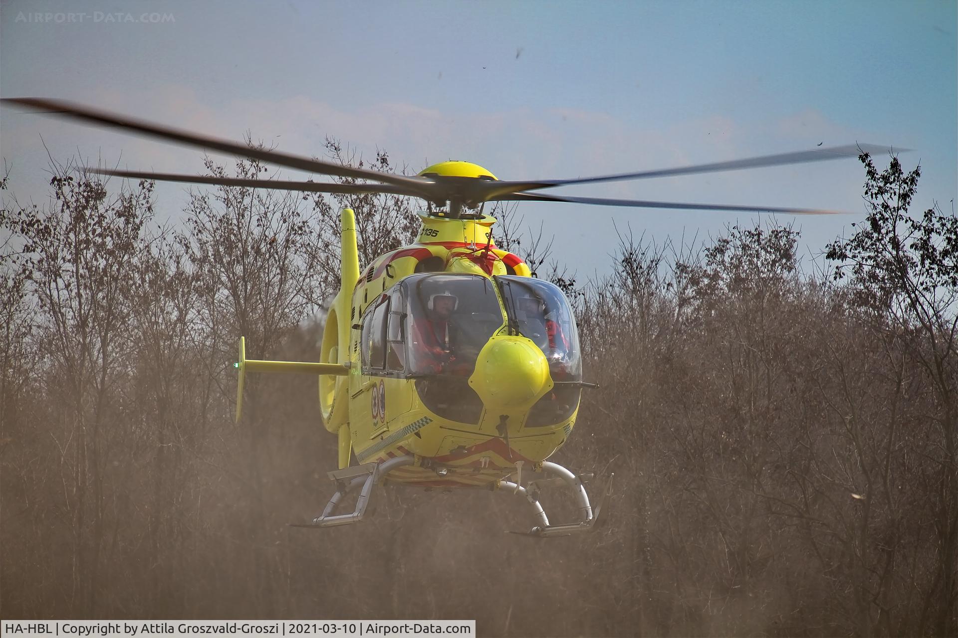 HA-HBL, Eurocopter EC-135P-2+ C/N 0399, Szentkirályszabadja arrived in the village with a patient, but only found a suitable landing place in the cemetery