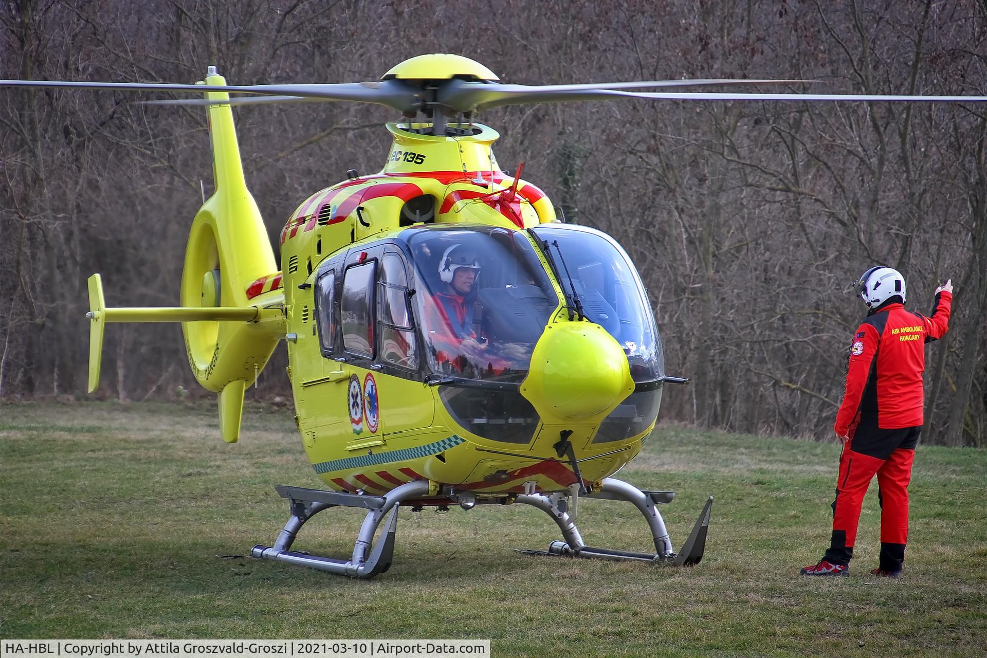 HA-HBL, Eurocopter EC-135P-2+ C/N 0399, Szentkirályszabadja arrived in the village with a patient, but only found a suitable landing place in the cemetery