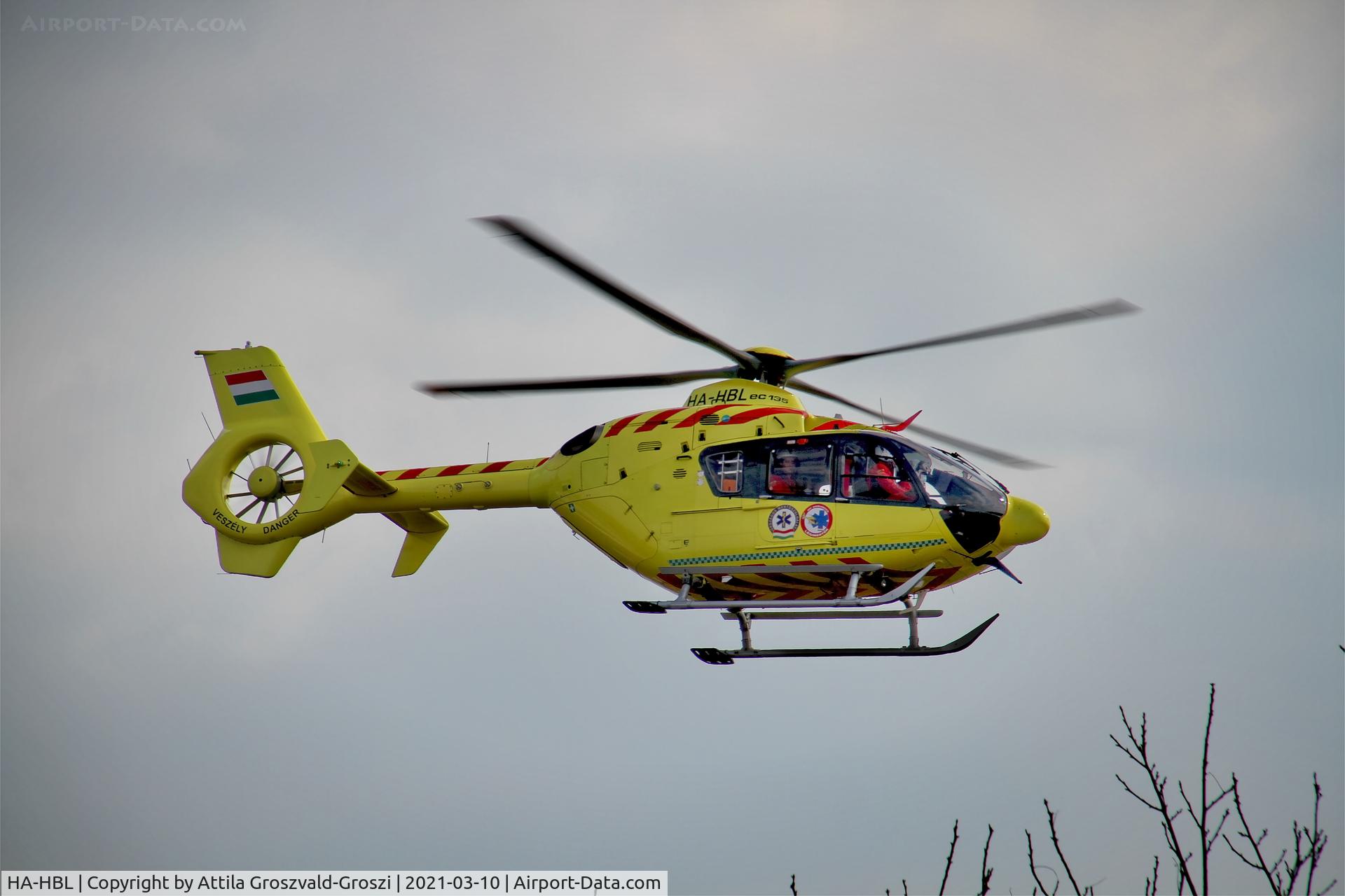 HA-HBL, Eurocopter EC-135P-2+ C/N 0399, Szentkirályszabadja arrived in the village with a patient, but only found a suitable landing place in the cemetery