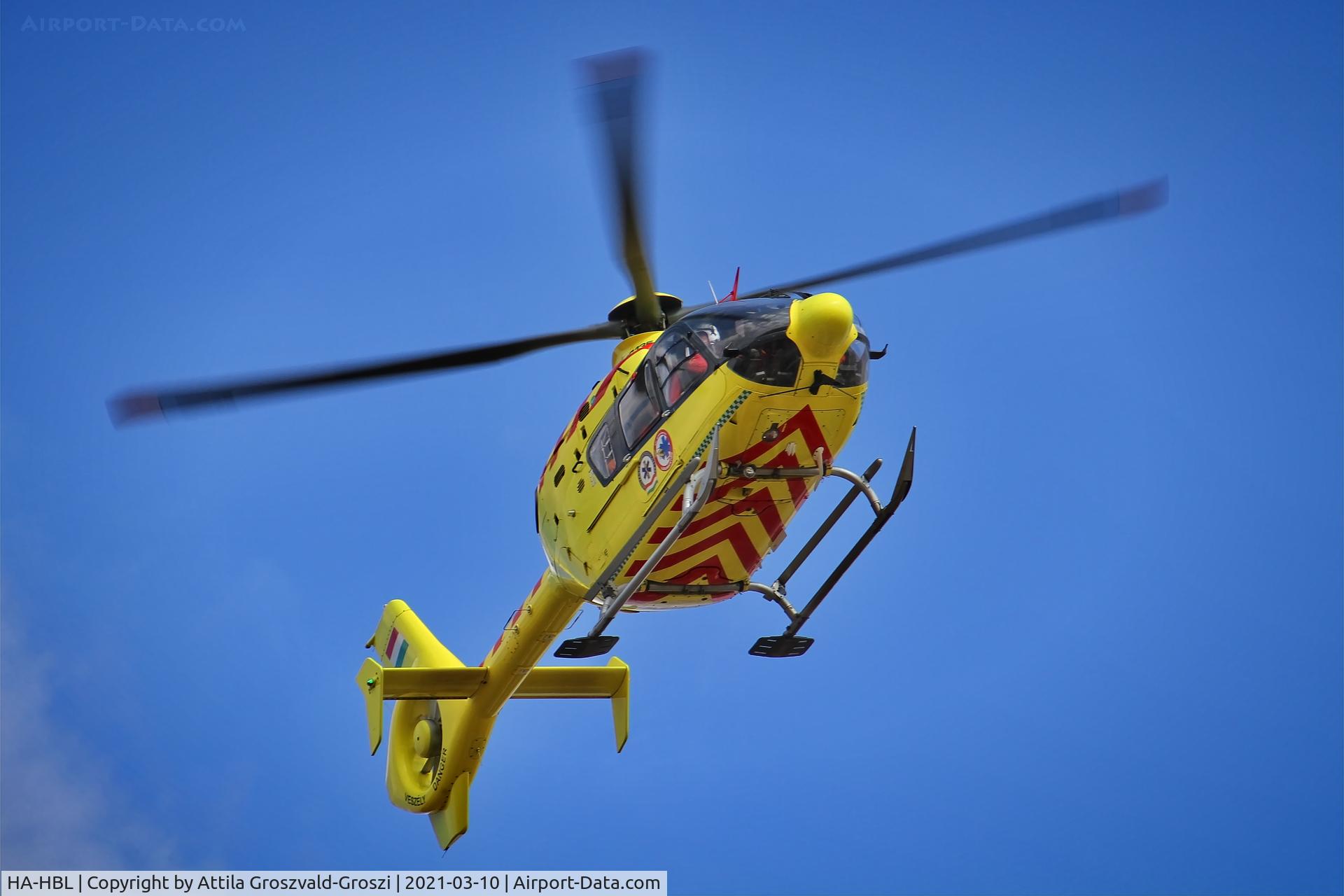 HA-HBL, Eurocopter EC-135P-2+ C/N 0399, Szentkirályszabadja arrived in the village with a patient, but only found a suitable landing place in the cemetery