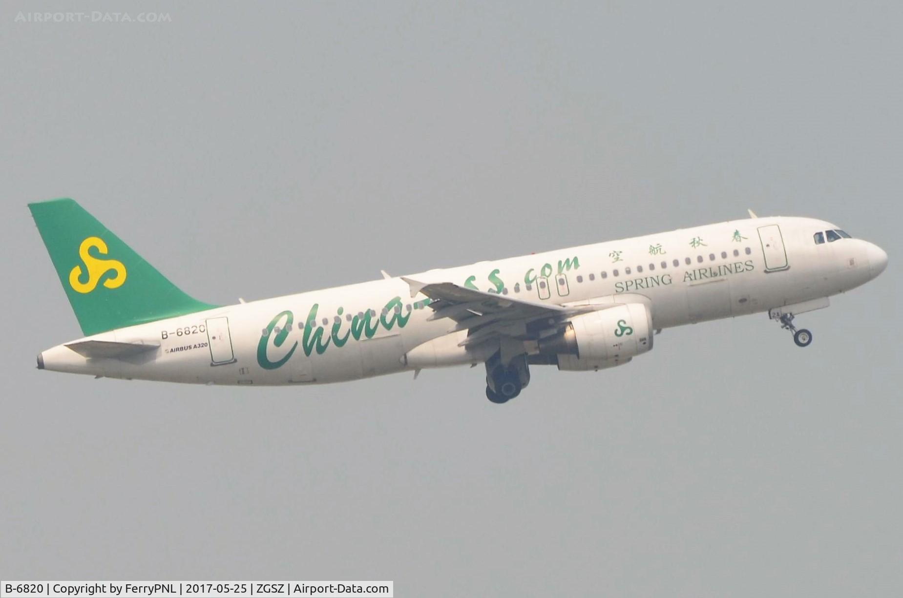 B-6820, 2011 Airbus A320-214 C/N 4738, Spring A320 departing