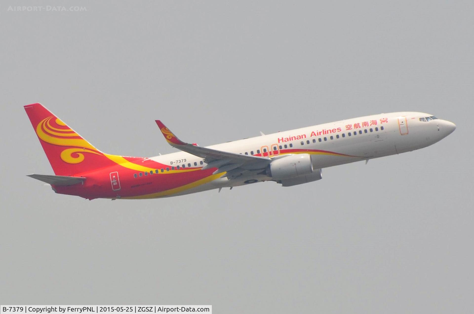 B-7379, 2017 Boeing 737-84P C/N 44391, Hainan B738 departing