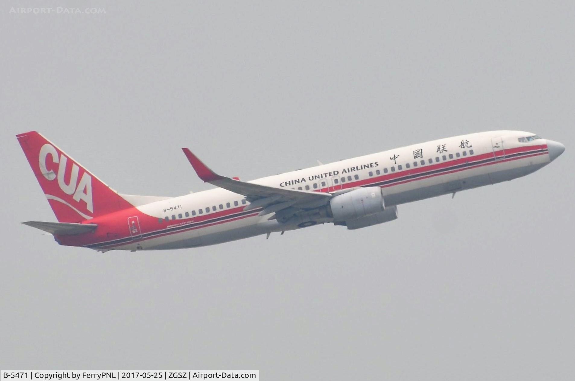 B-5471, 2009 Boeing 737-86D C/N 35775, China United B738 departing