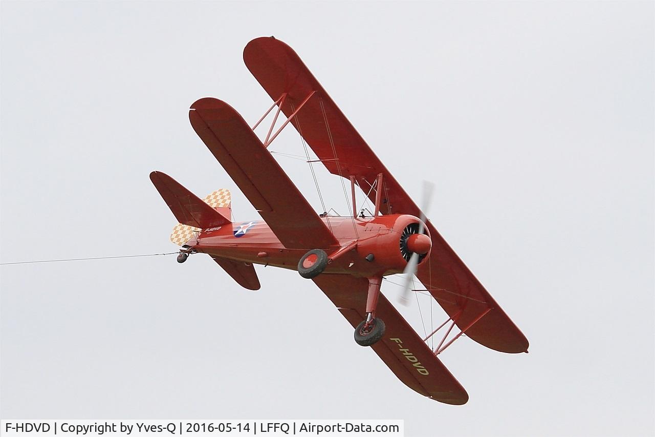 F-HDVD, 1940 Boeing A75N1 (PT-17) C/N 75-940, Boeing A75N1 (PT-17), On display, La Ferté-Alais (LFFQ) air show 2016