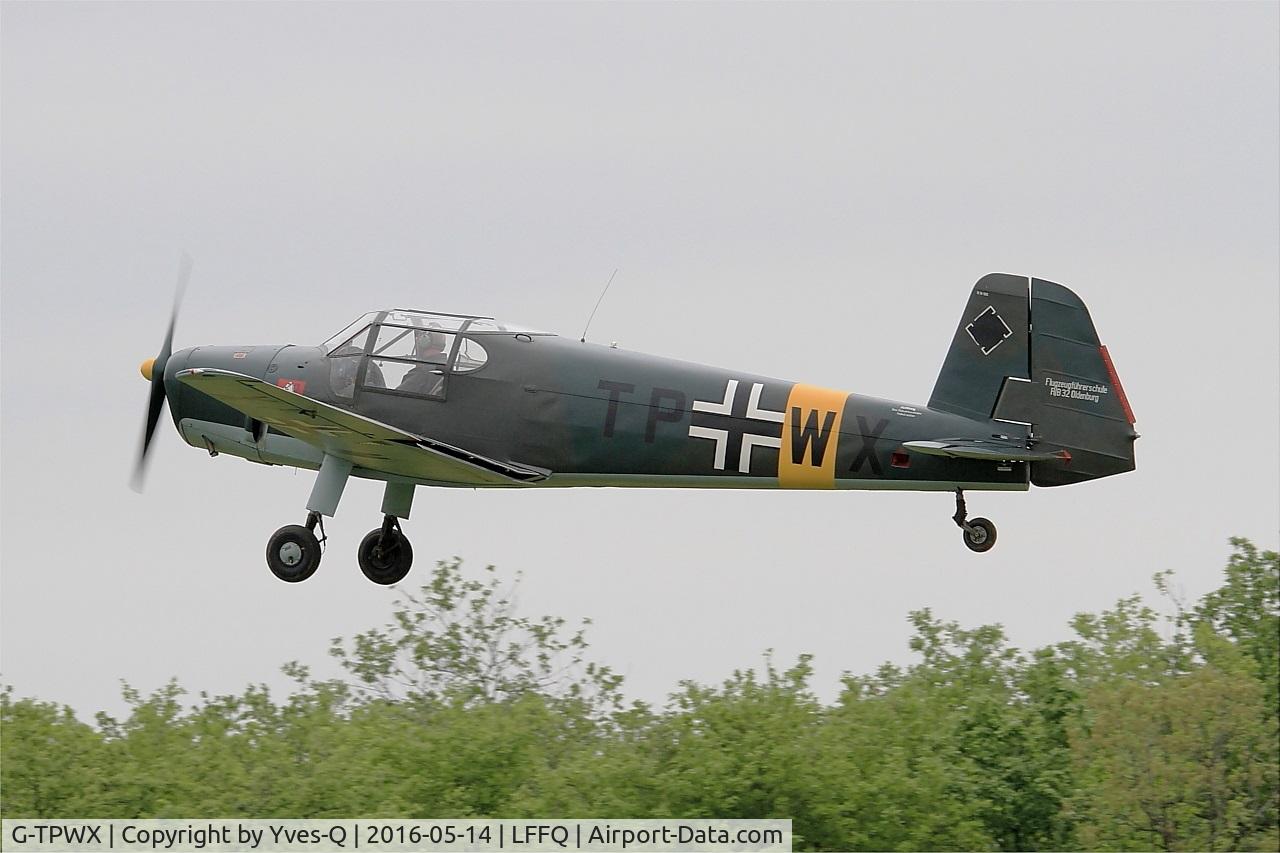 G-TPWX, 1966 Heliopolis Gomhouria Mk.6 (Bu-181) C/N 183, Heliopolis Gomhouria Mk.6 (Bu-181), Take off, La Ferté-Alais (LFFQ) air show 2016
