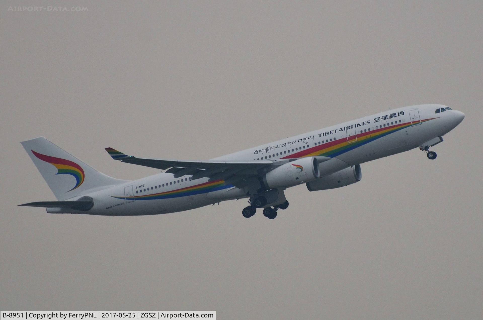B-8951, 2017 Airbus A330-243 C/N 1785, Tibet A332 deparing
