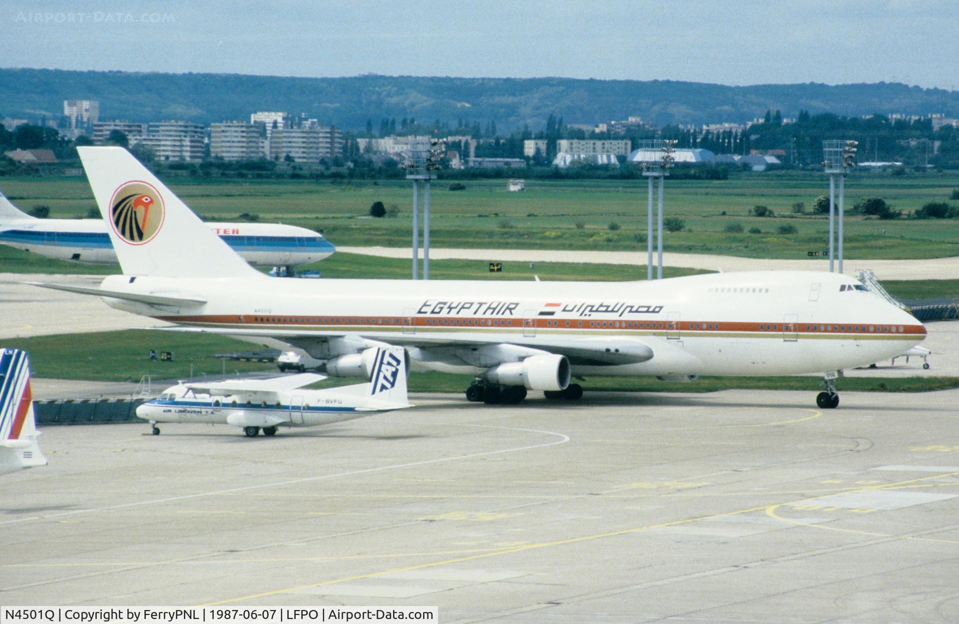 N4501Q, 1980 Boeing 747-283B C/N 22381, Egyptair leased this B742 from SAS in 1987
