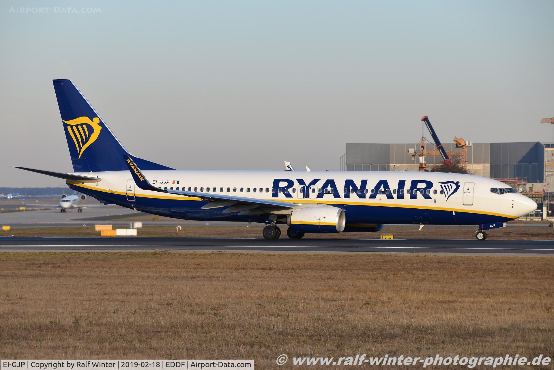EI-GJP, 2018 Boeing 737-8AS C/N 44834, Boeing 737-8AS(W) - FR RYR Ryanair - 44834 - EI-GJP - 18.02.2019 - FRA