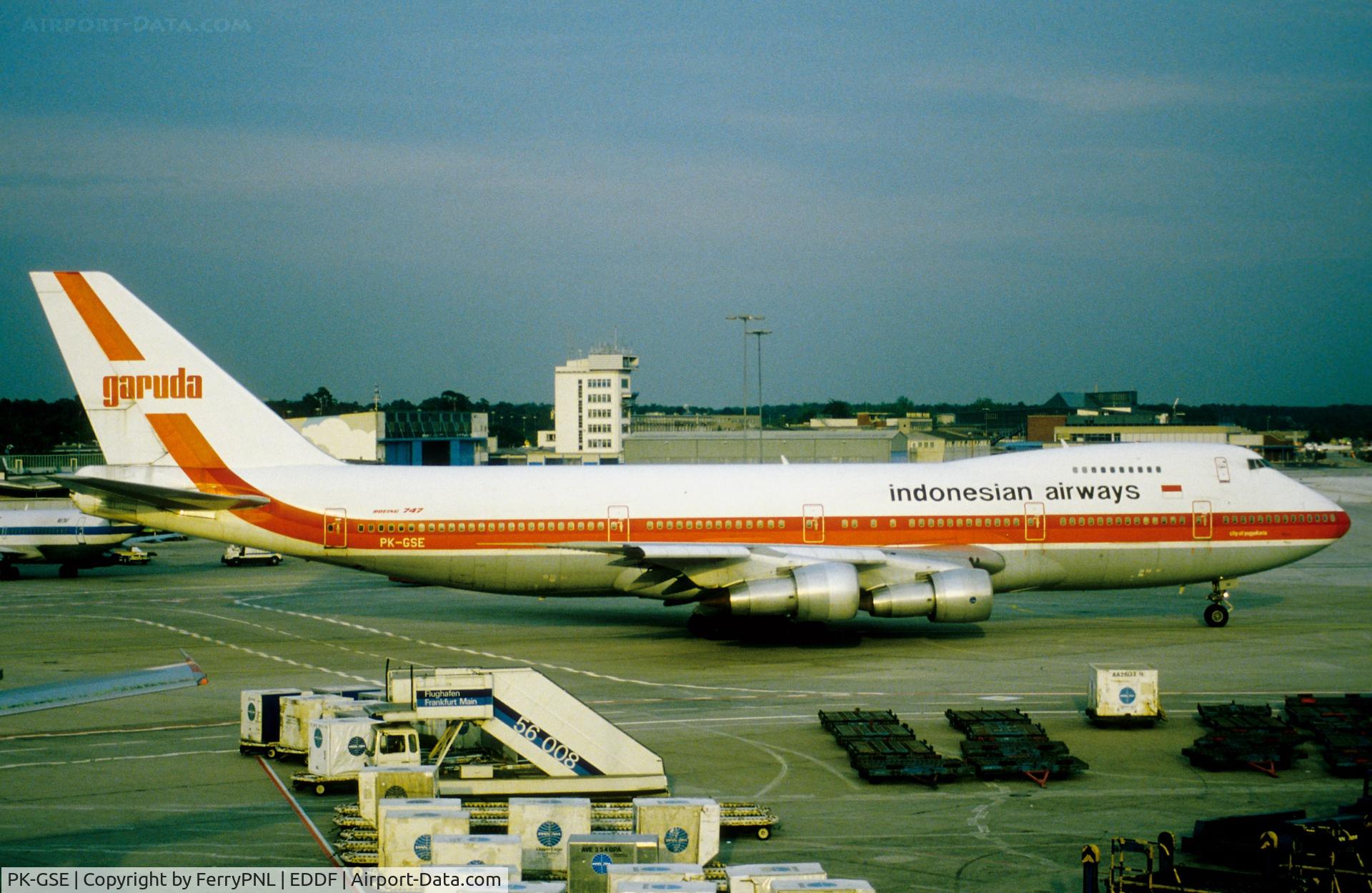 PK-GSE, 1982 Boeing 747-2U3B C/N 22768, Garuda B742 taxying for departure