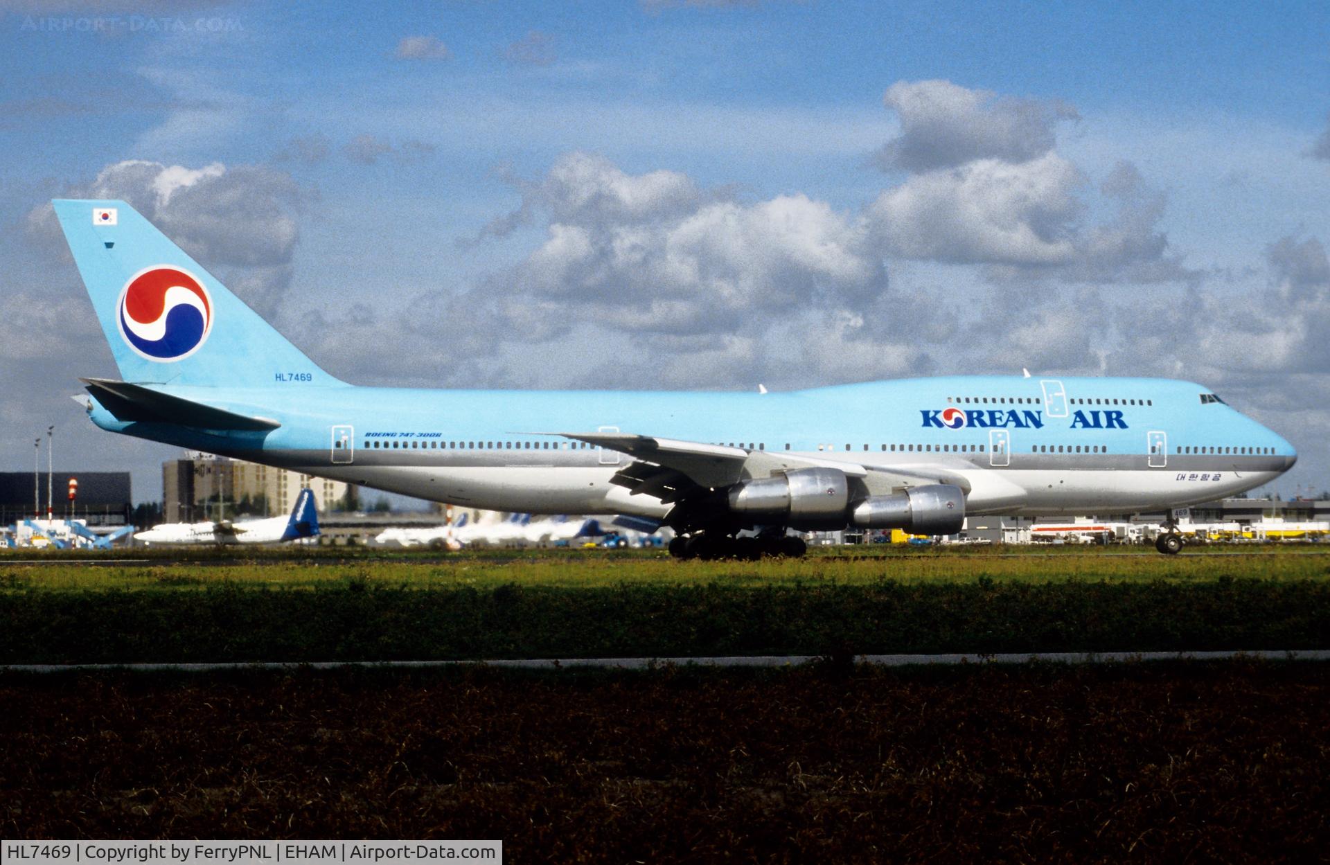 HL7469, 1985 Boeing 747-3B5 C/N 22489, Korean B743 landing in AMS