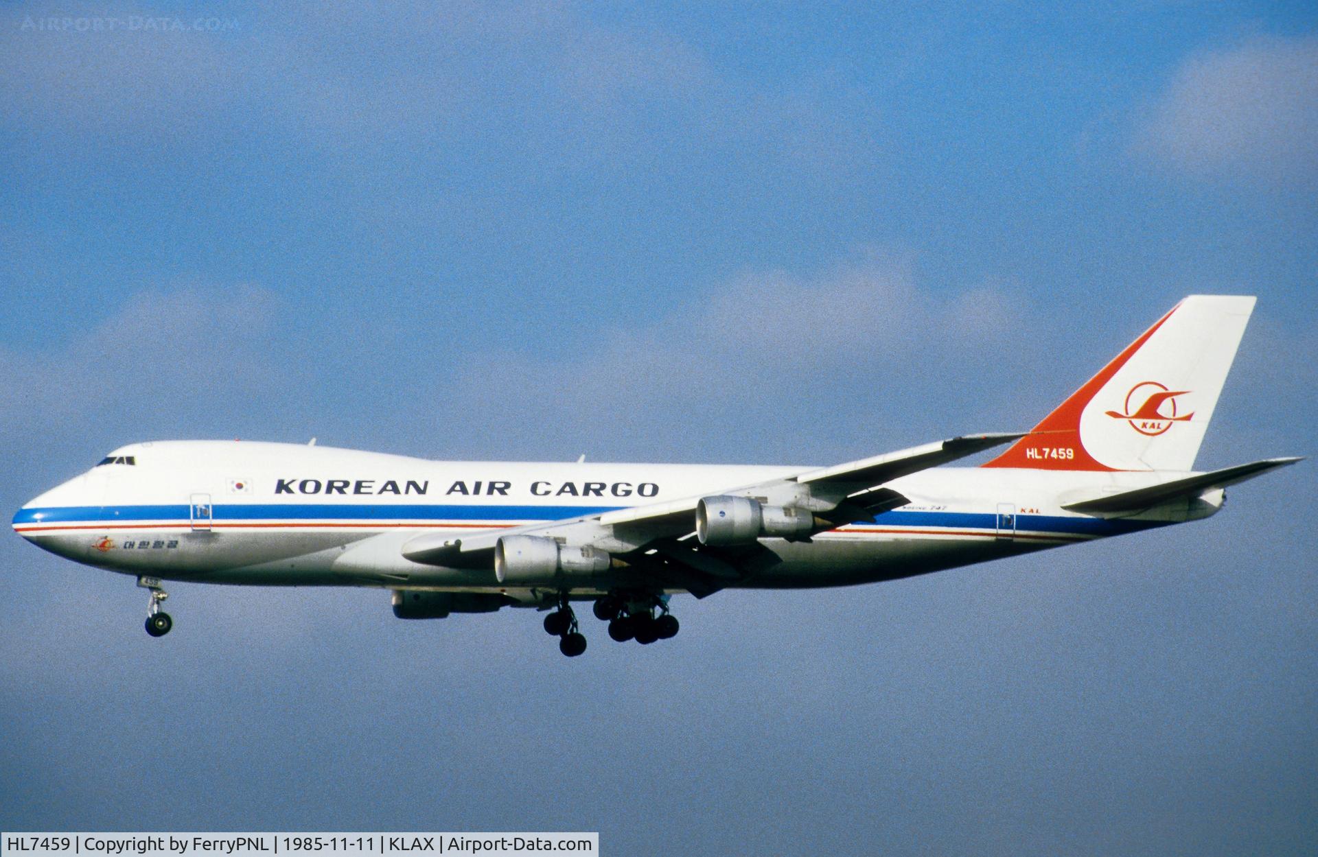 HL7459, 1981 Boeing 747-200F C/N 22486, Landing of Korean B742F in LAX