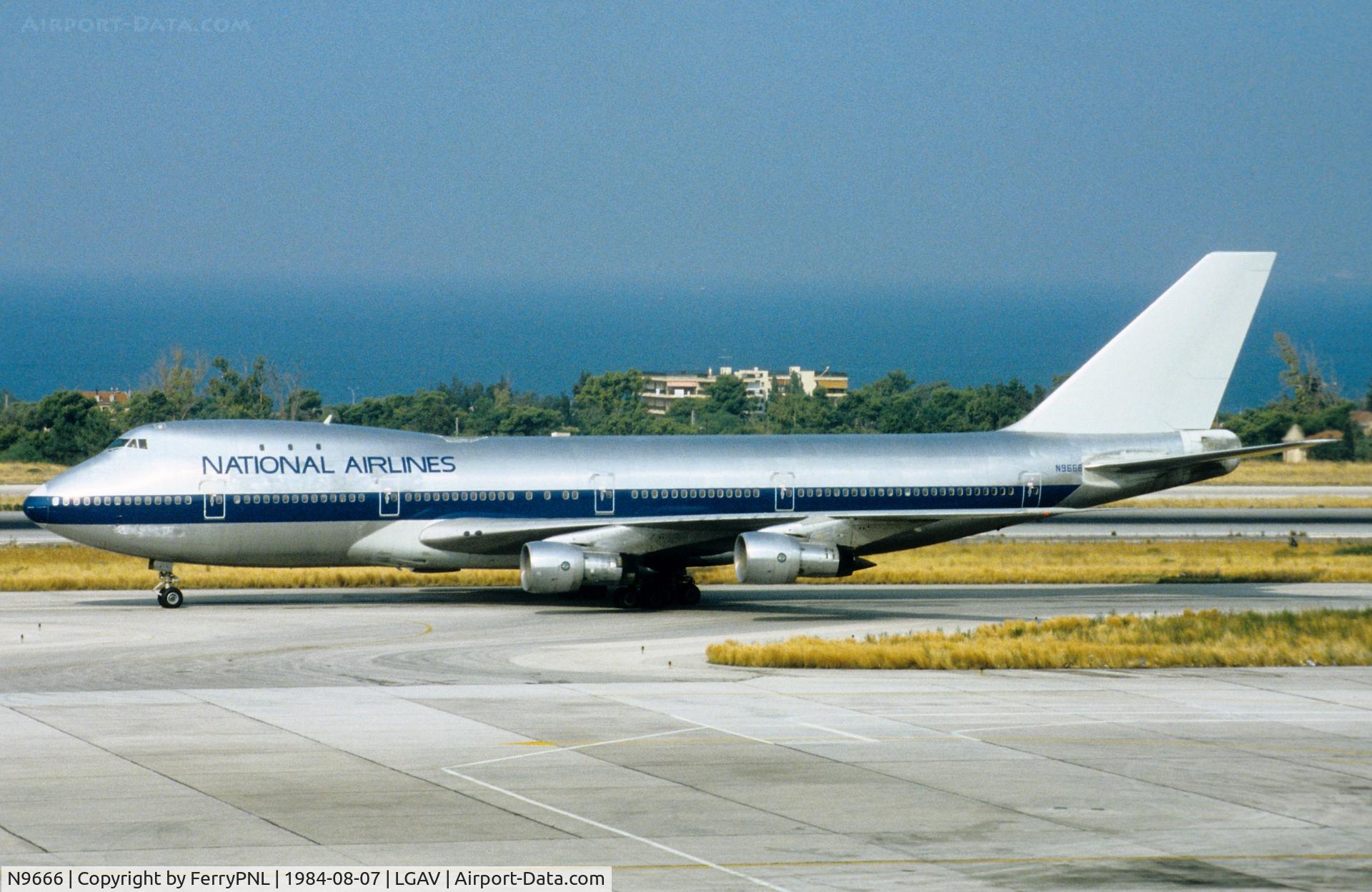 N9666, 1970 Boeing 747-123 C/N 20105, National B741 arriving in ATH