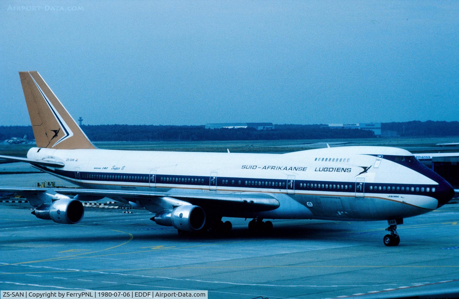 ZS-SAN, 1971 Boeing 747-244B C/N 20239, SAA B742