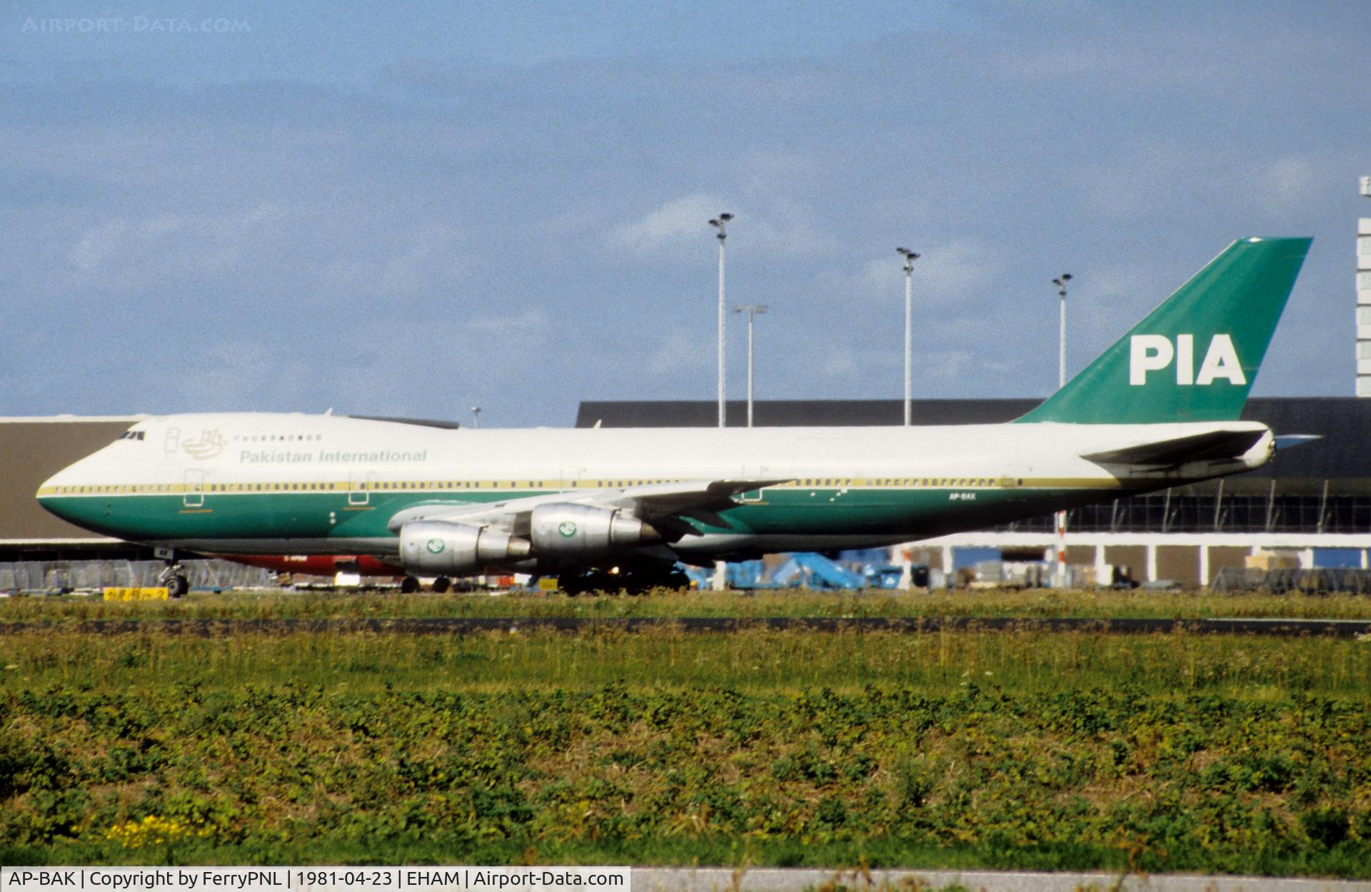 AP-BAK, 1979 Boeing 747-240B C/N 21825, Pakistan B742