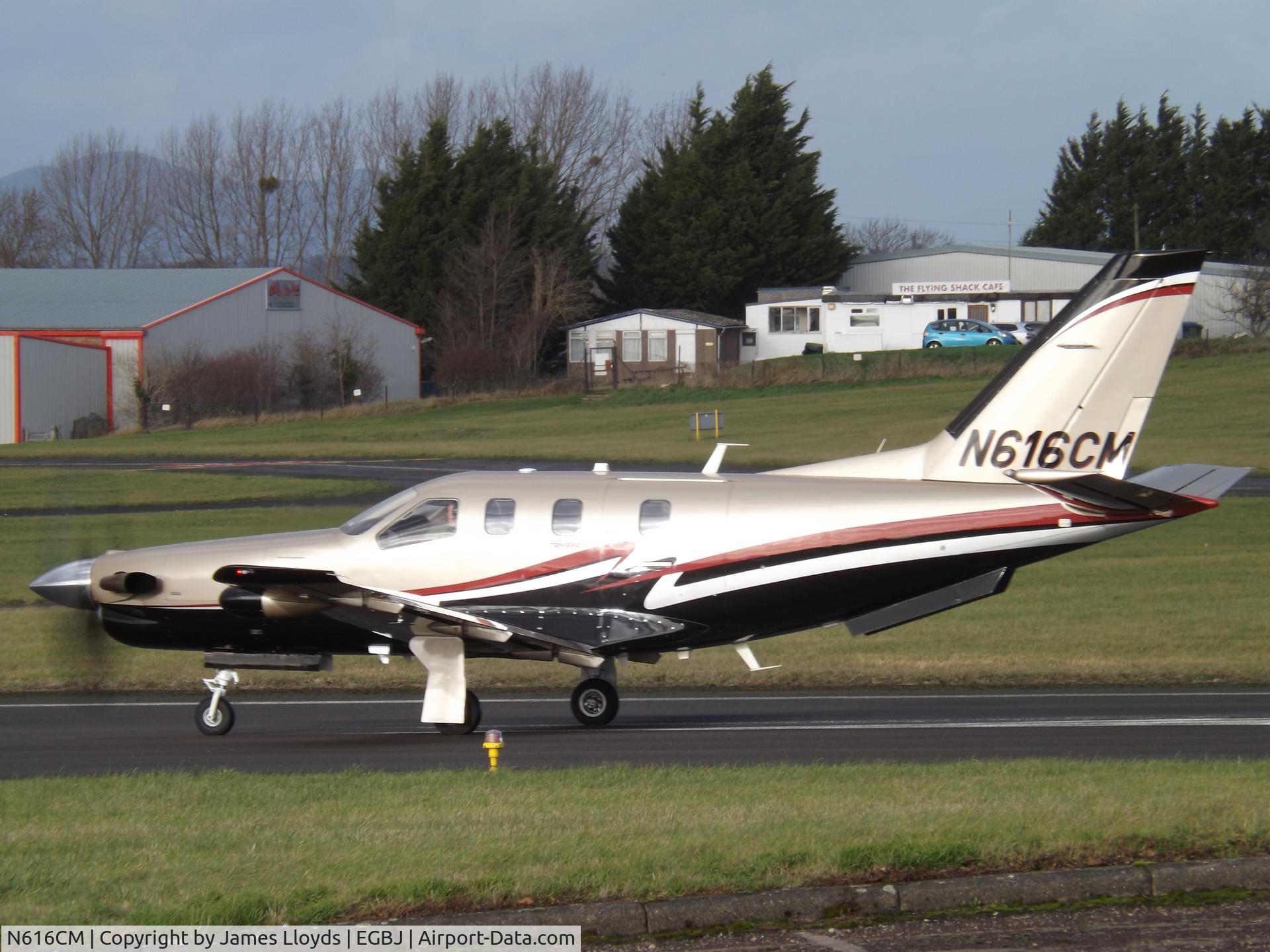 N616CM, 2010 Socata TBM-850 C/N 540, About to dep Gloucestershire Airport