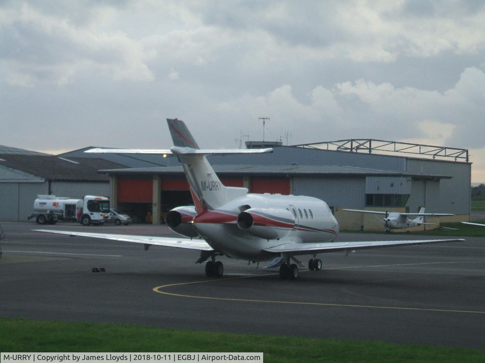 M-URRY, 1997 Raytheon Hawker 800XP C/N 258311, Parked up at Gloucestershire Airport.