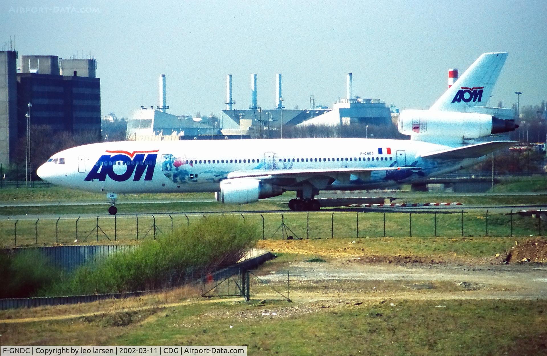 F-GNDC, 1975 McDonnell Douglas DC-10-30 C/N 47849, Paris Charles de Gaulle 11.3.2002