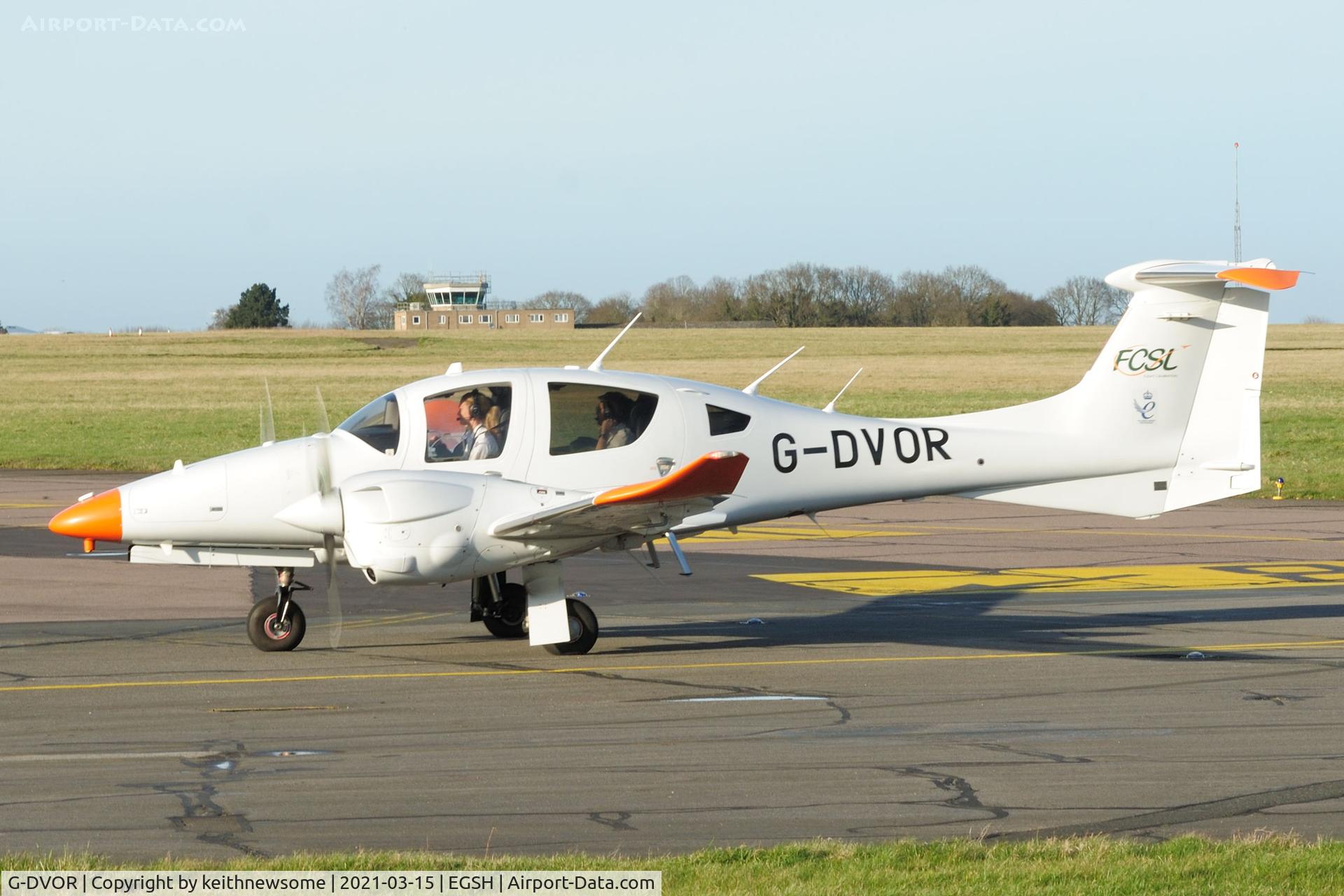 G-DVOR, 2016 Diamond DA-62 C/N 62.040, Arriving at Norwich.