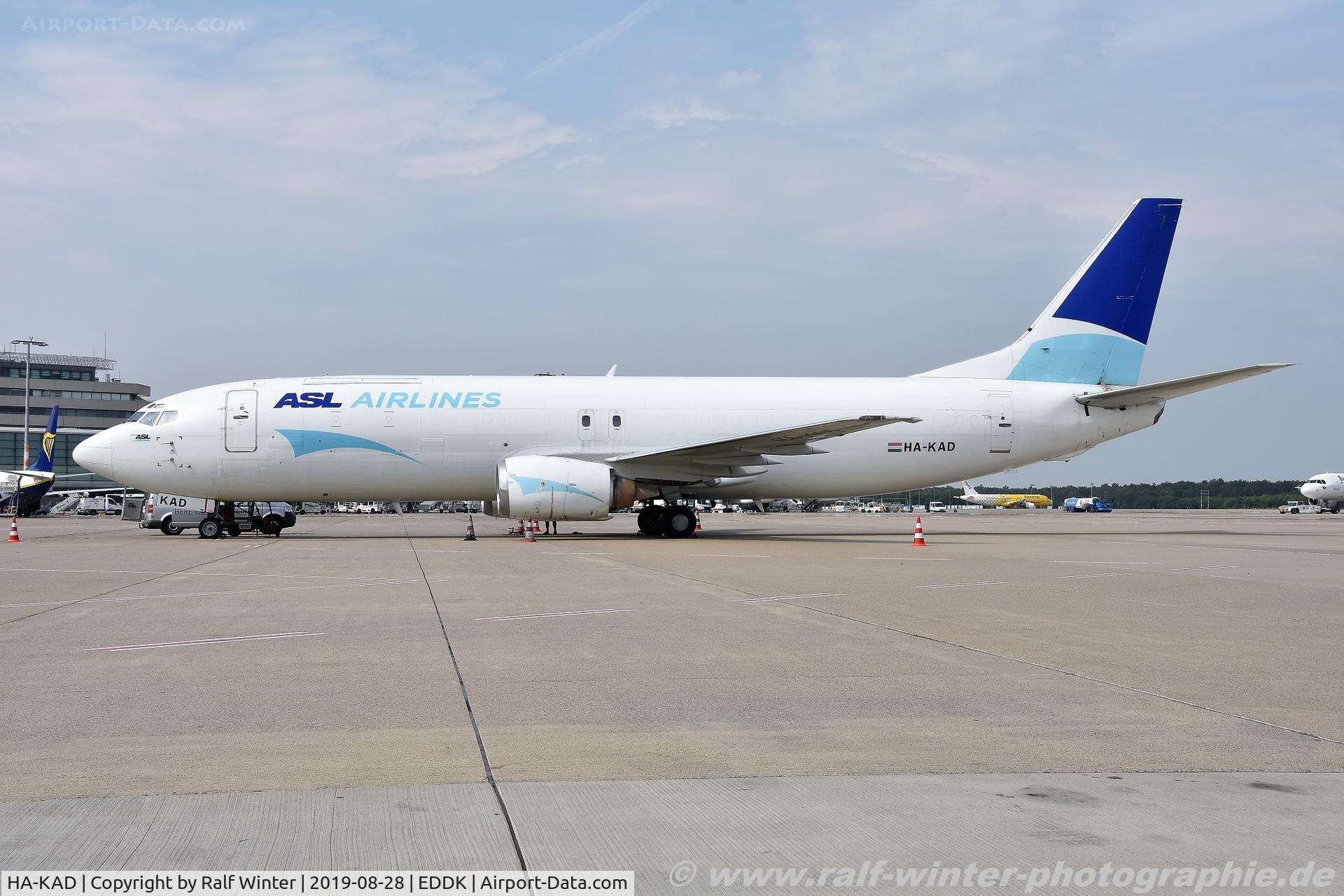 HA-KAD, 1991 Boeing 737-4Y0/SF C/N 24917, Boeing 737-4Y0 - FAH ASL Airlines Hungary - 24917 - HA-KAD - 28.08.2019 - CGN