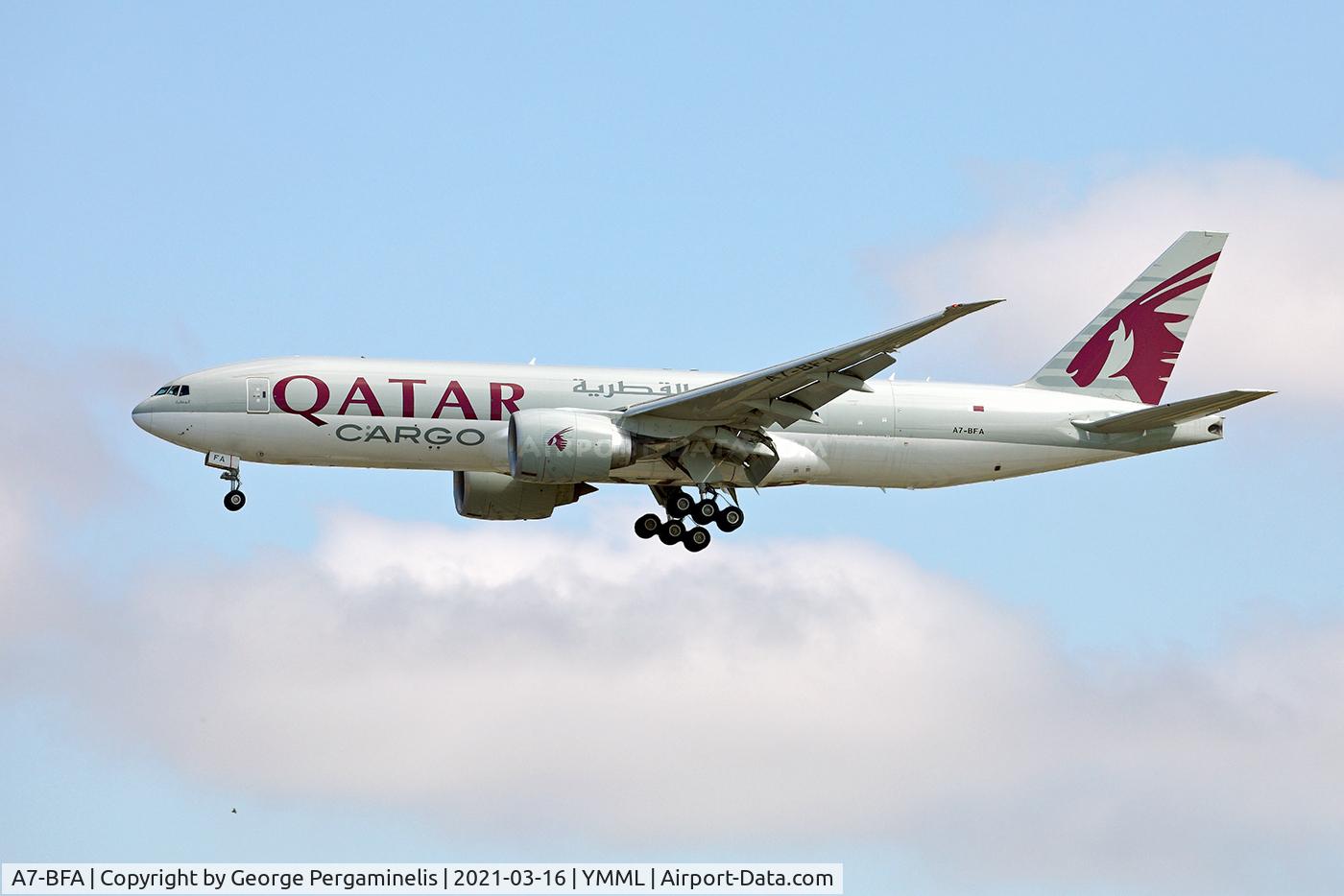 A7-BFA, 2010 Boeing 777-FDZ C/N 36098, On short final, runway 16.