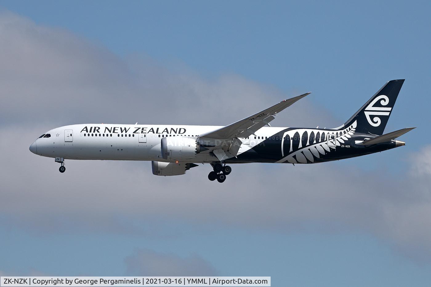 ZK-NZK, 2016 Boeing 787-9 Dreamliner C/N 43217, On short final, runway 16.