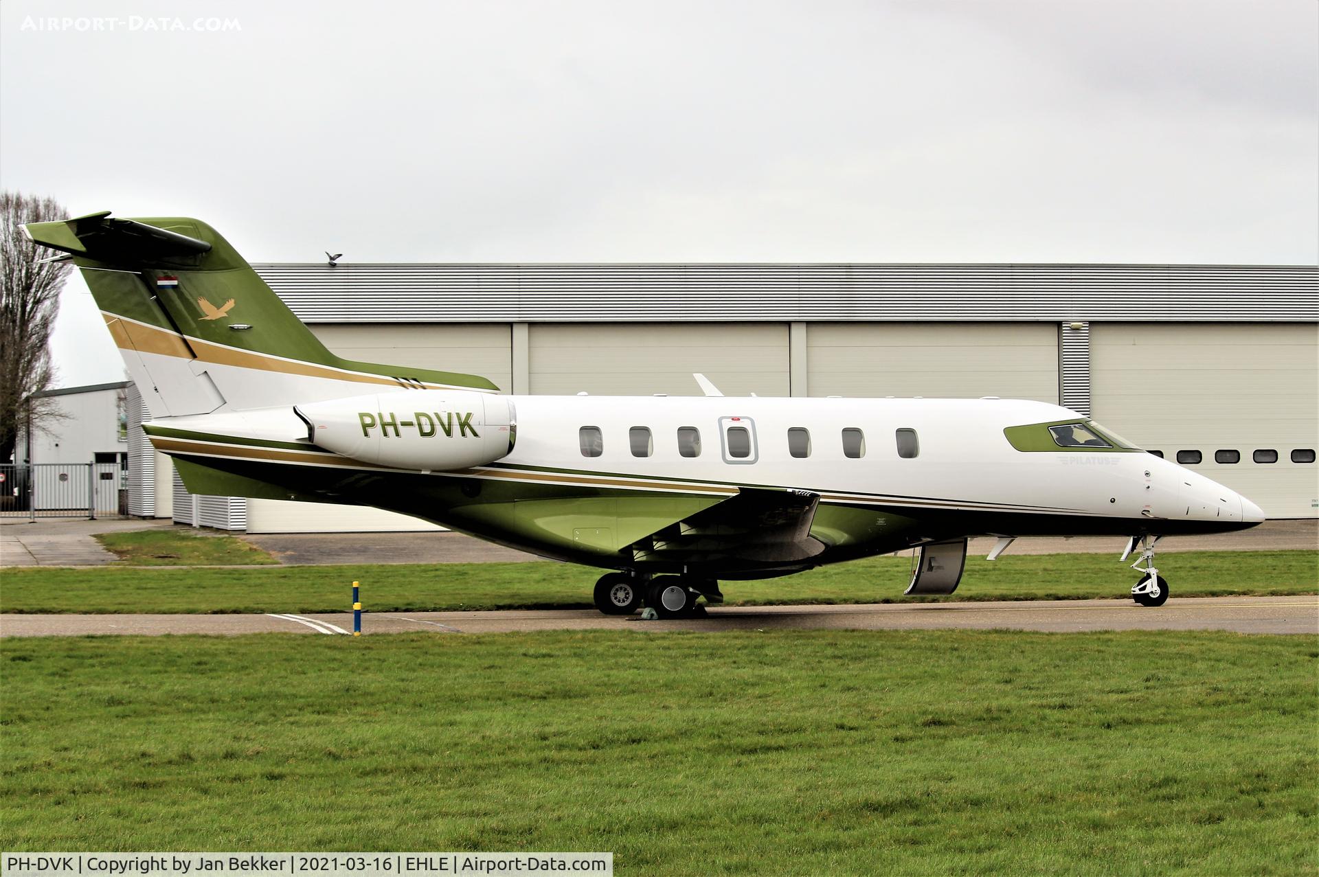PH-DVK, 2021 Pilatus PC-24 C/N 197, Lelystad Airport where the aircraft got is new livery. Was deliverd in total white.