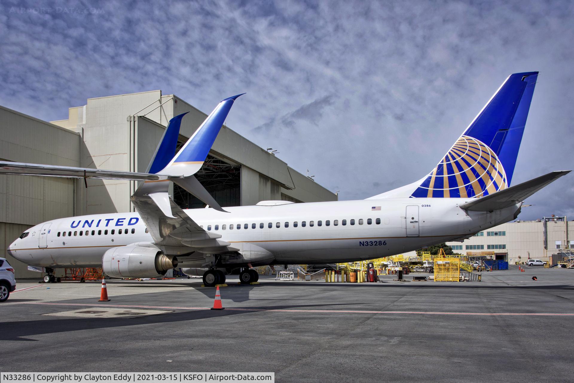 N33286, 2004 Boeing 737-824 C/N 31600, SFO 2021.