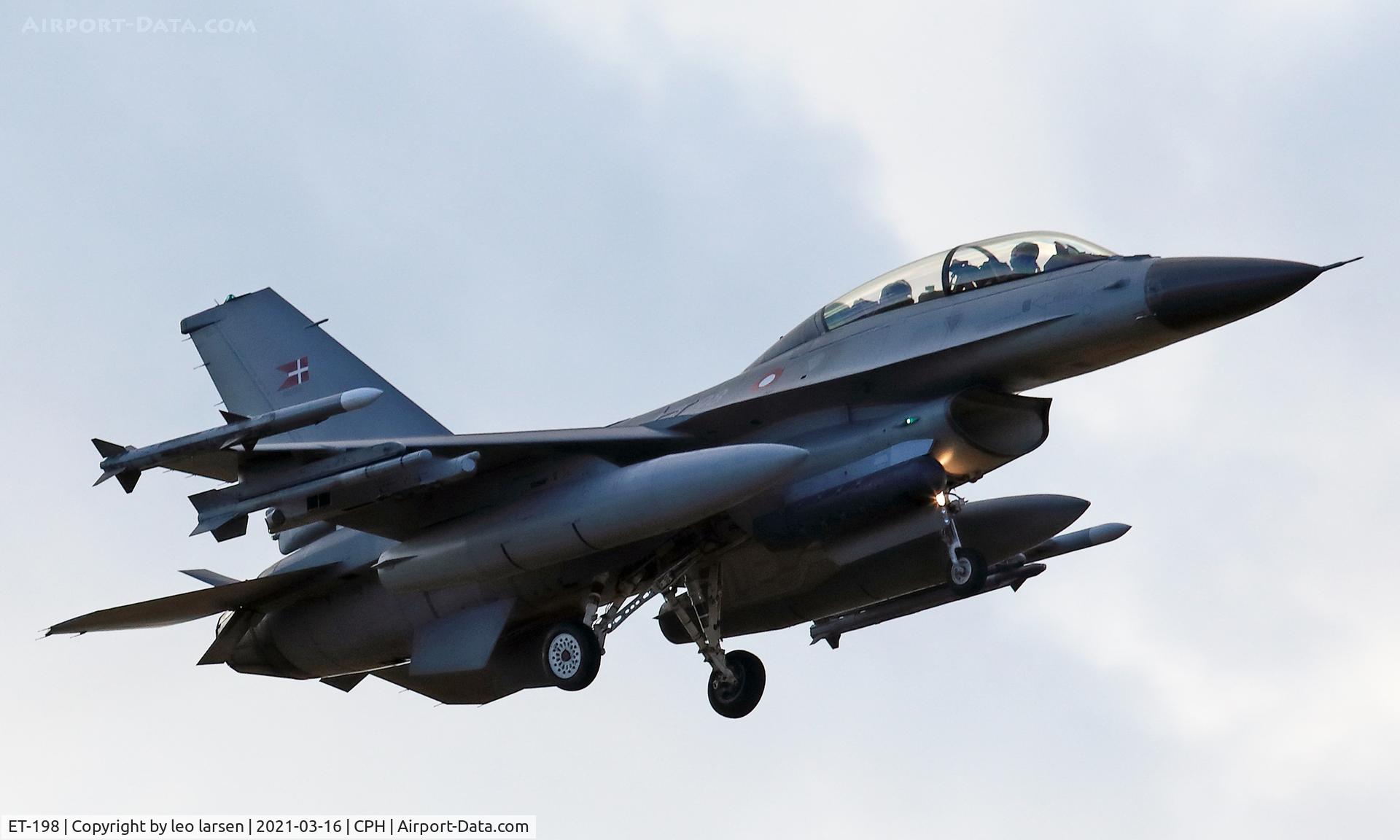 ET-198, General Dynamics F-16BM Fighting Falcon C/N 6G-014, Copenhagen 16.3.2021