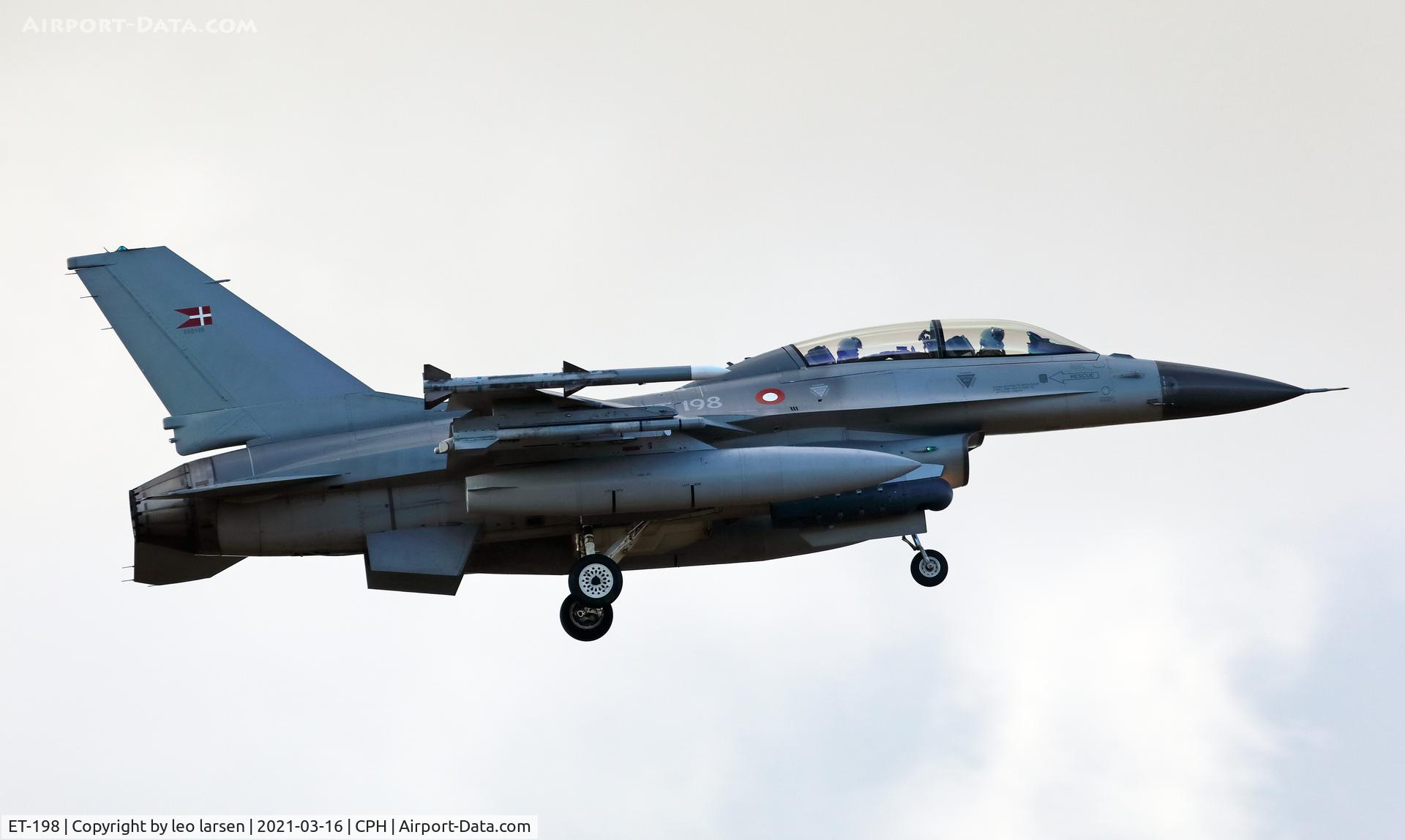 ET-198, General Dynamics F-16BM Fighting Falcon C/N 6G-014, Copenhagen 16.3.2021