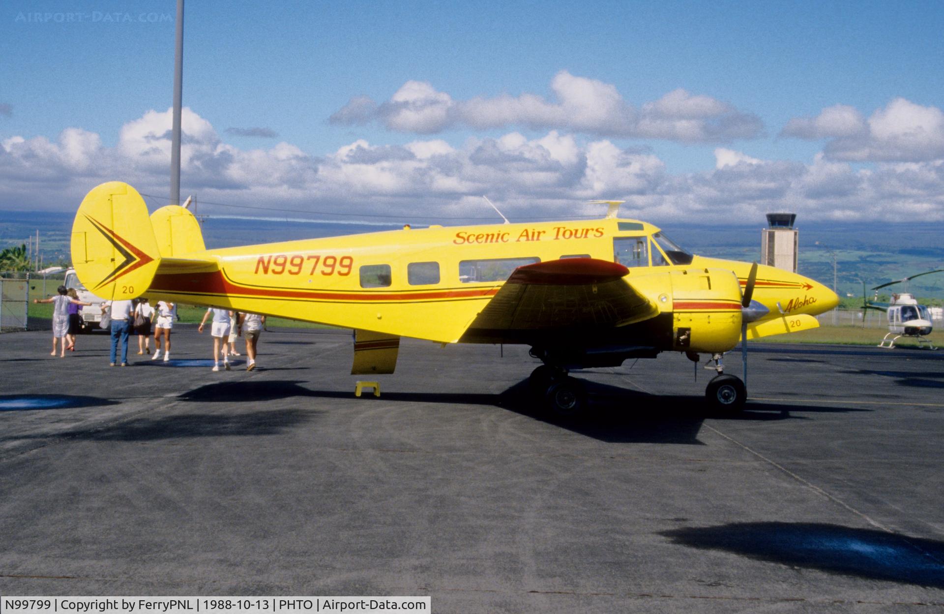 N99799, 1969 Beech H-18 C/N BA-758, My ride for the day, flight-seeing Hawaiian style