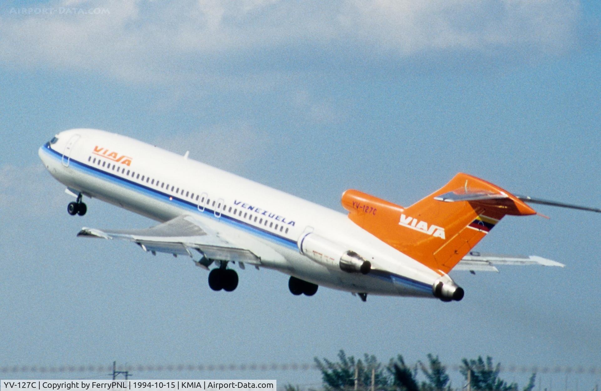 YV-127C, 1972 Boeing 727-256 C/N 20597, Viasa B727 departing