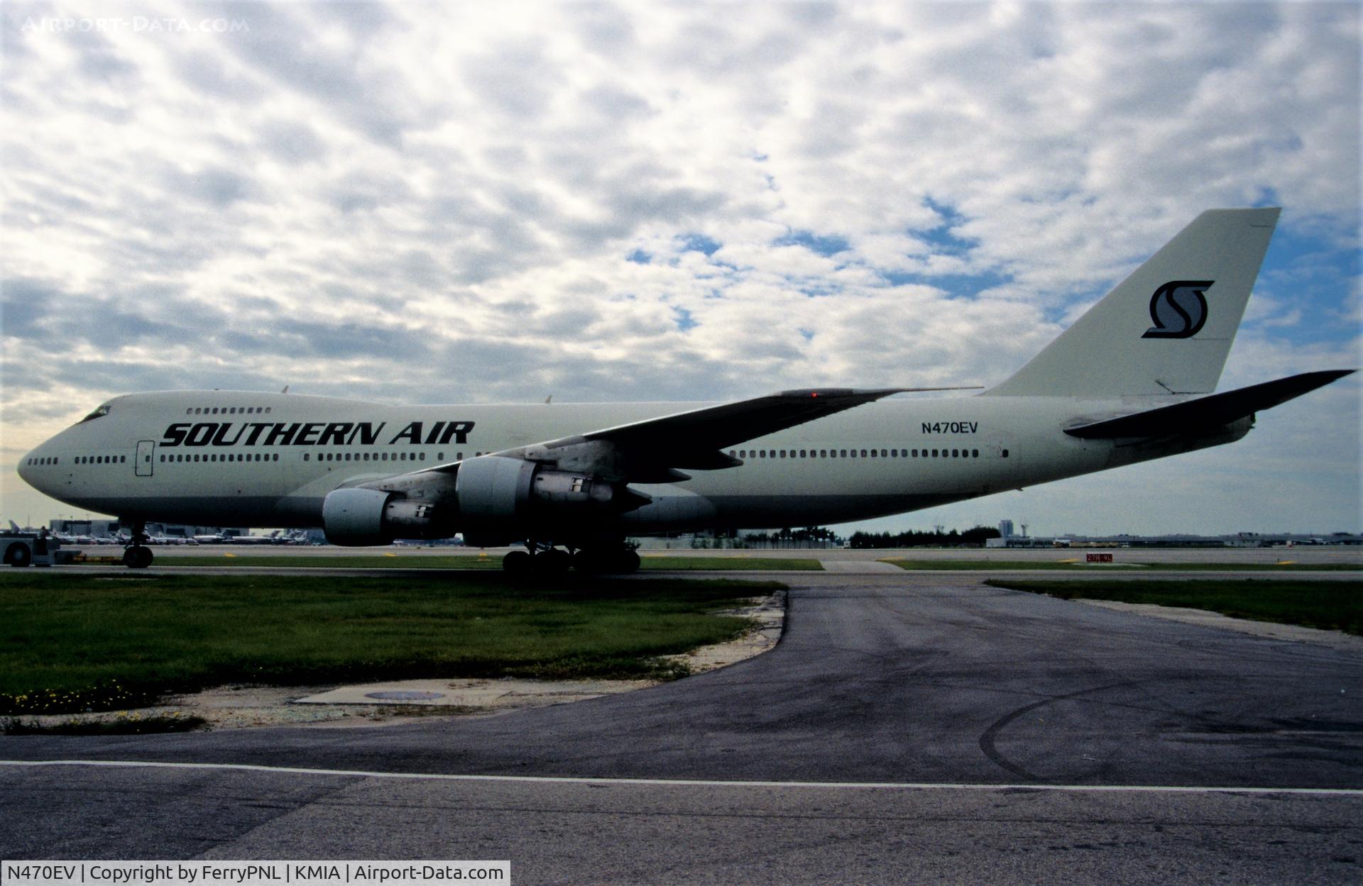 N470EV, 1974 Boeing 747-273C C/N 20653, Southern Air B742F under tow