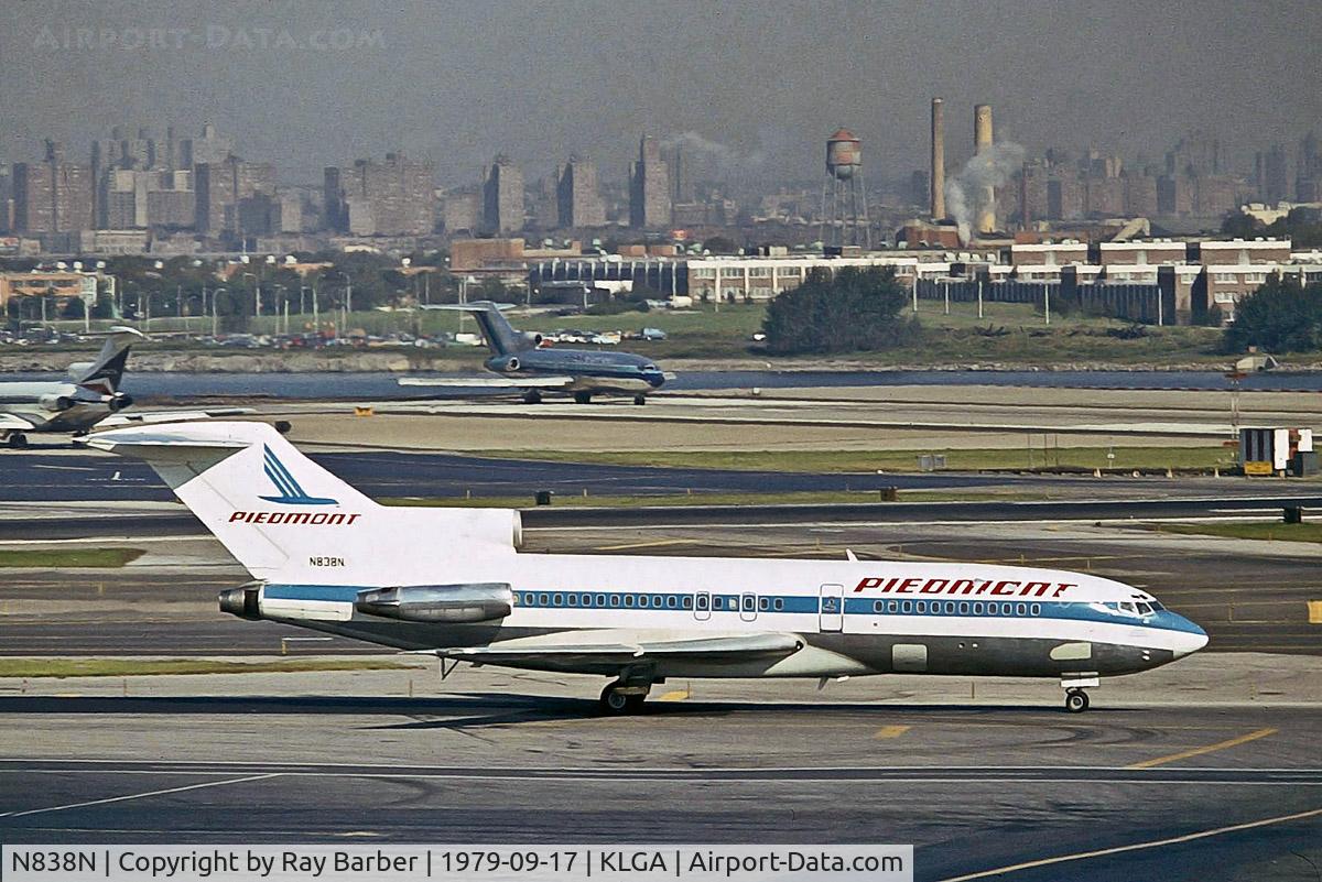 N838N, 1965 Boeing 727-51 C/N 18803, N838N   Boeing 727-51 [18803] (Piedmont Airlines) New York-La Guardia~N 17/09/1979