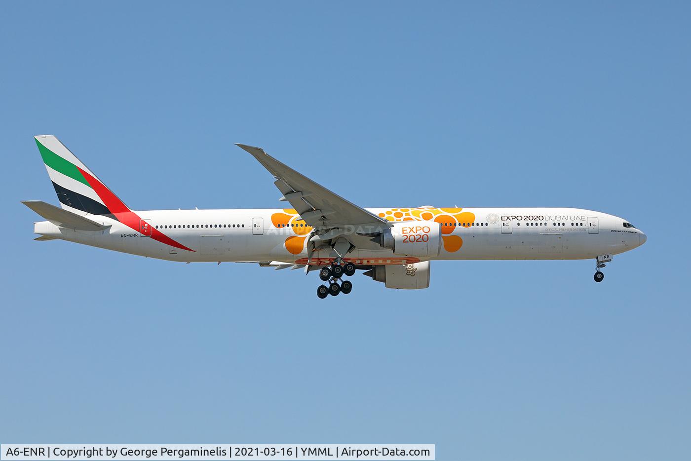 A6-ENR, 2014 Boeing 777-31H/ER C/N 41364, On short final, runway 16.