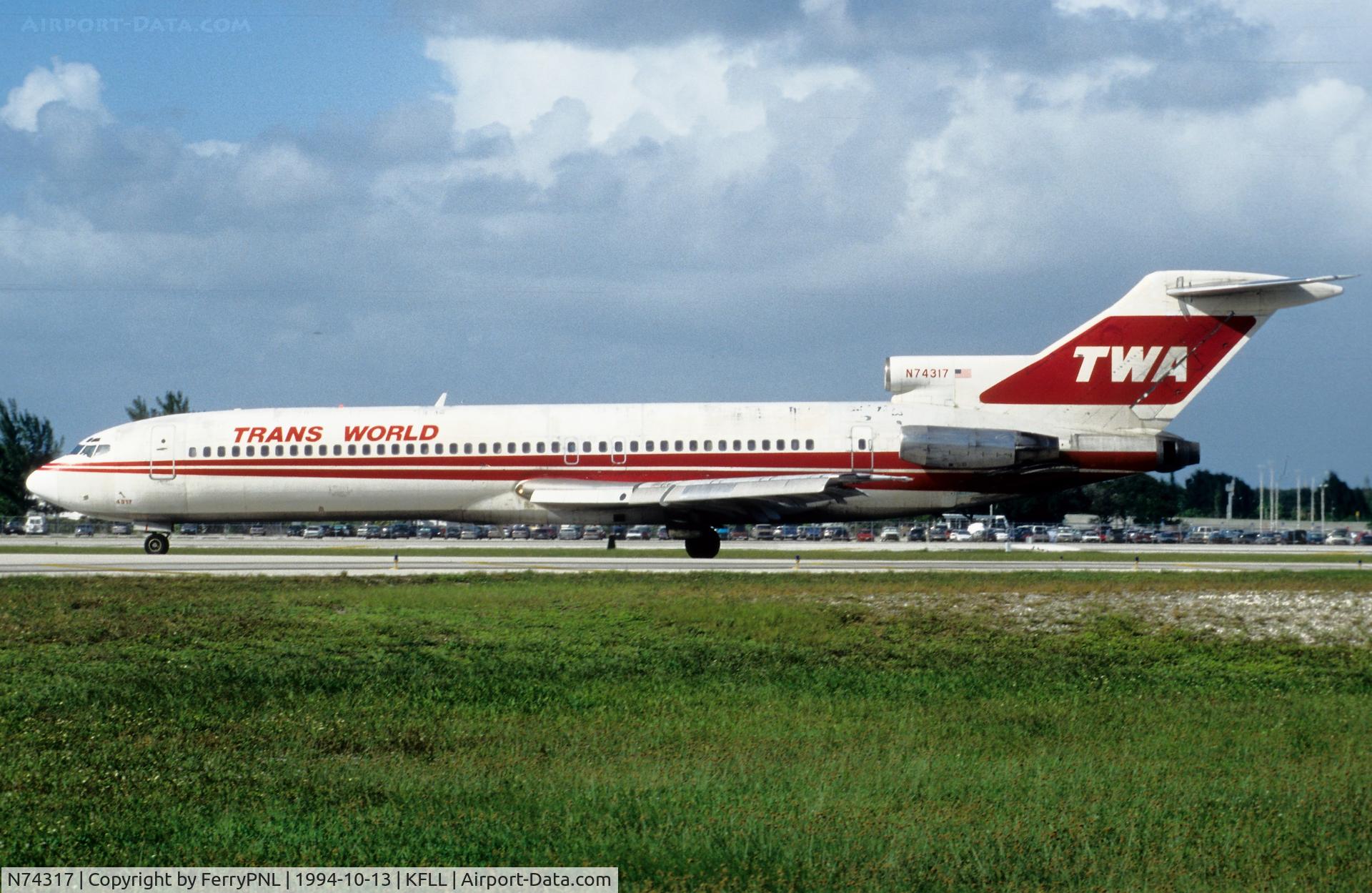 N74317, Boeing 727-231 C/N 20050, TWA B727