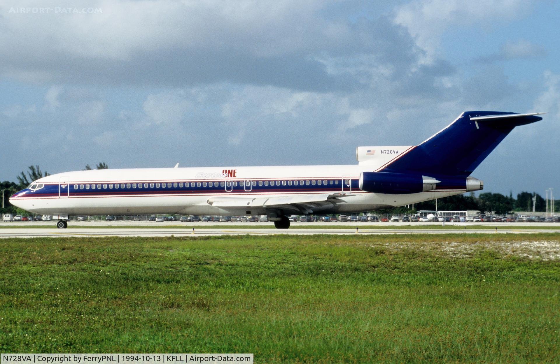 N728VA, 1981 Boeing 727-221 C/N 22537, Express One International B727
