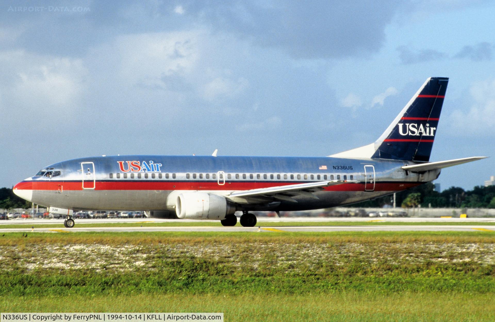 N336US, 1986 Boeing 737-301 C/N 23233, Departure of USAir B733