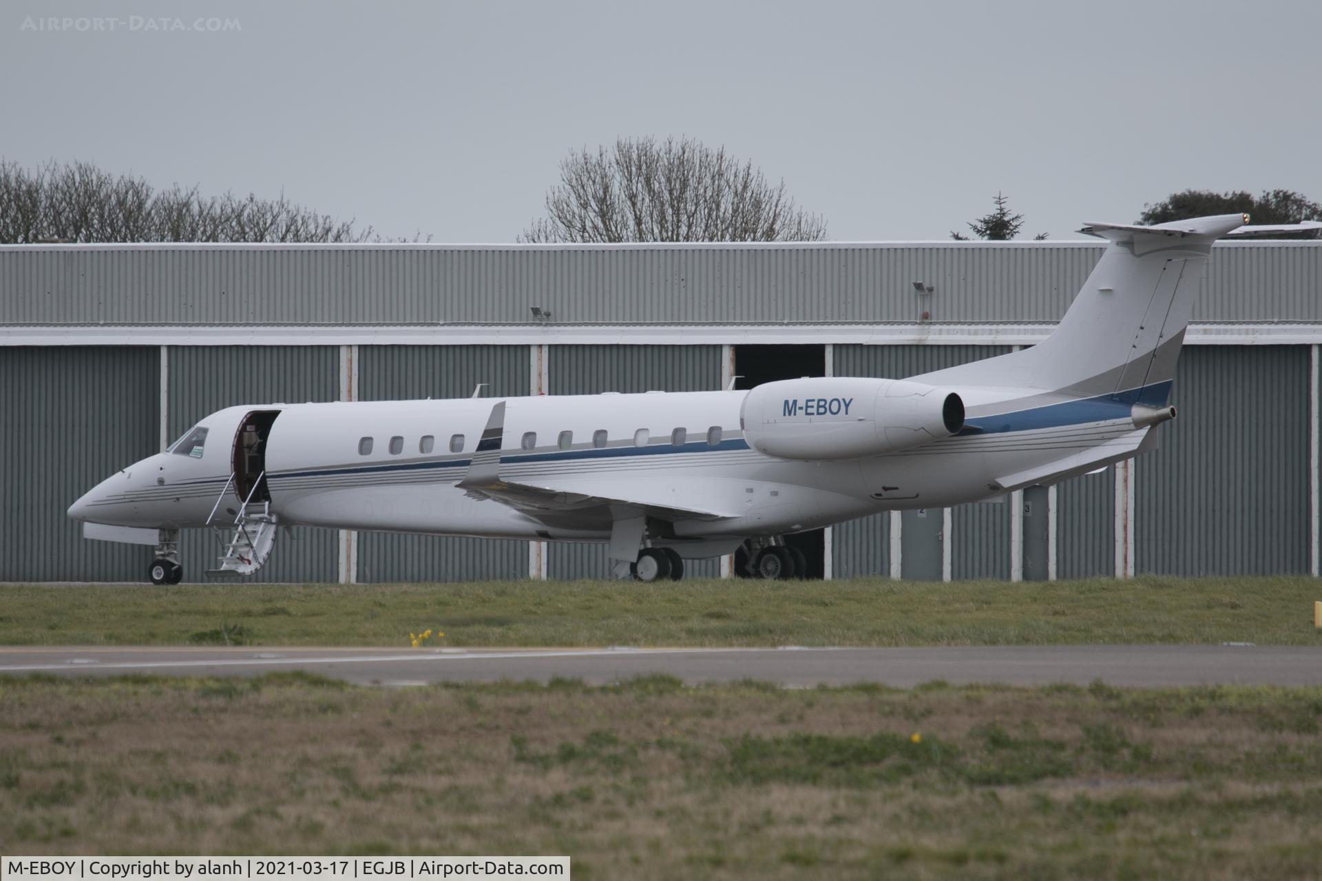 M-EBOY, 2001 Embraer EMB-135BJ Legacy 650 C/N 14501211, Parked at Guernsey