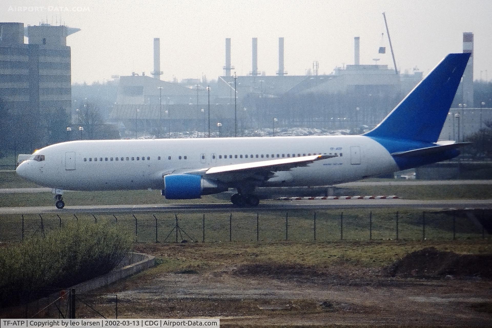 TF-ATP, 1988 Boeing 767-204/ER C/N 24239, Charles de Gaulle 13.3.2002