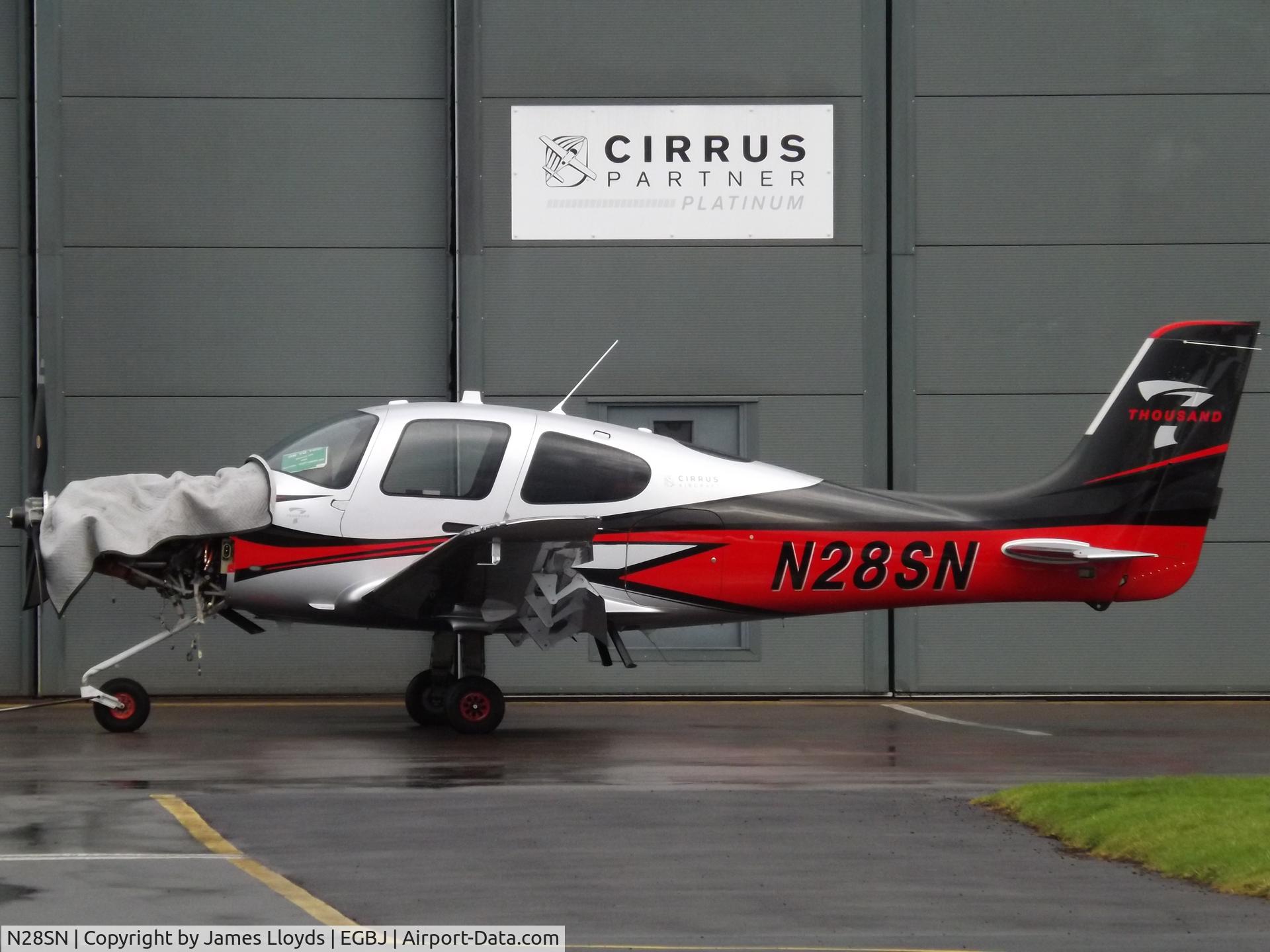 N28SN, 2018 Cirrus SR-22T C/N 1729, Seen at Gloucestershire Airport.