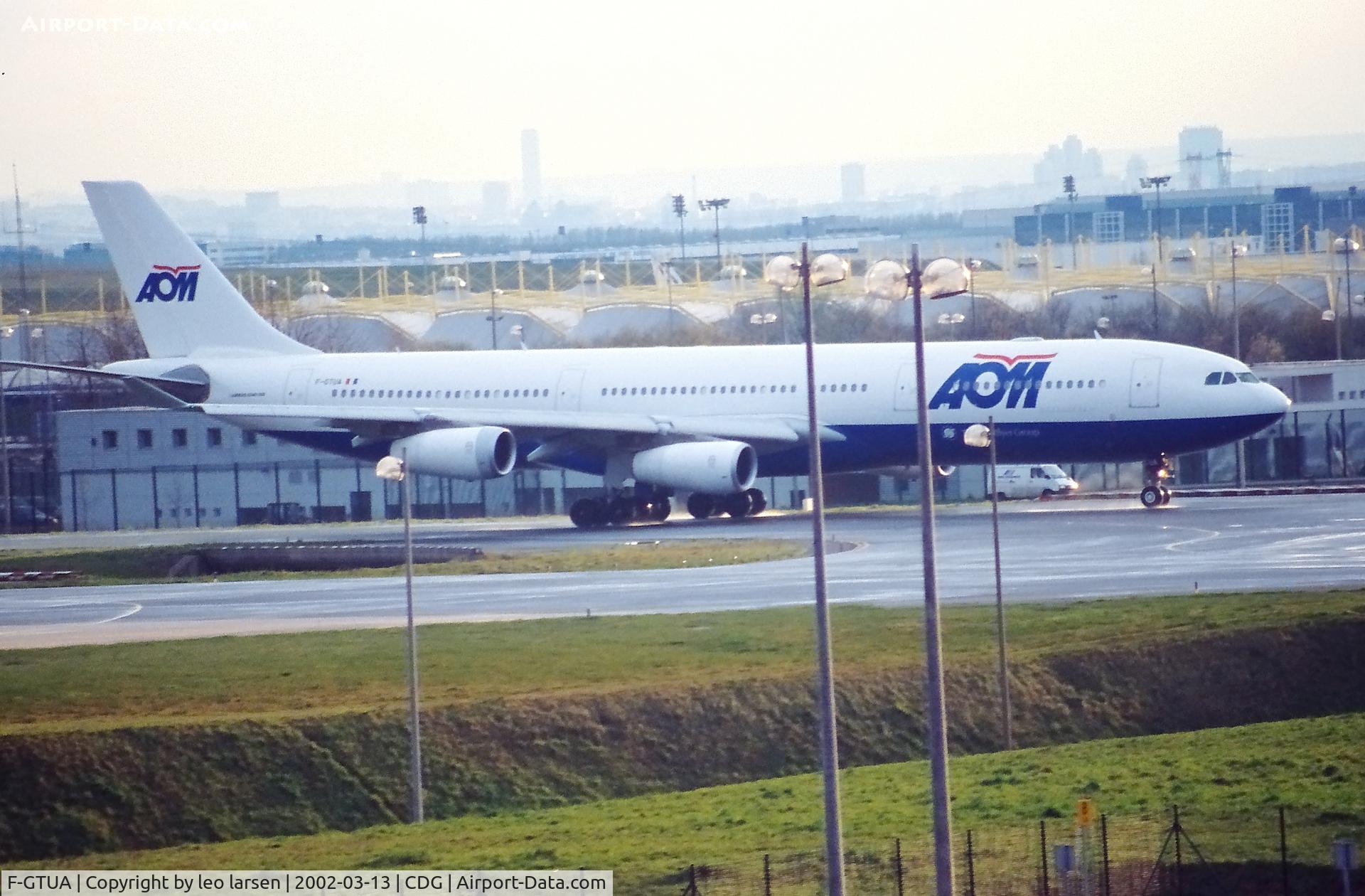 F-GTUA, 2000 Airbus A340-313 C/N 367, Paris Charles de Gaulle 13.3.2002