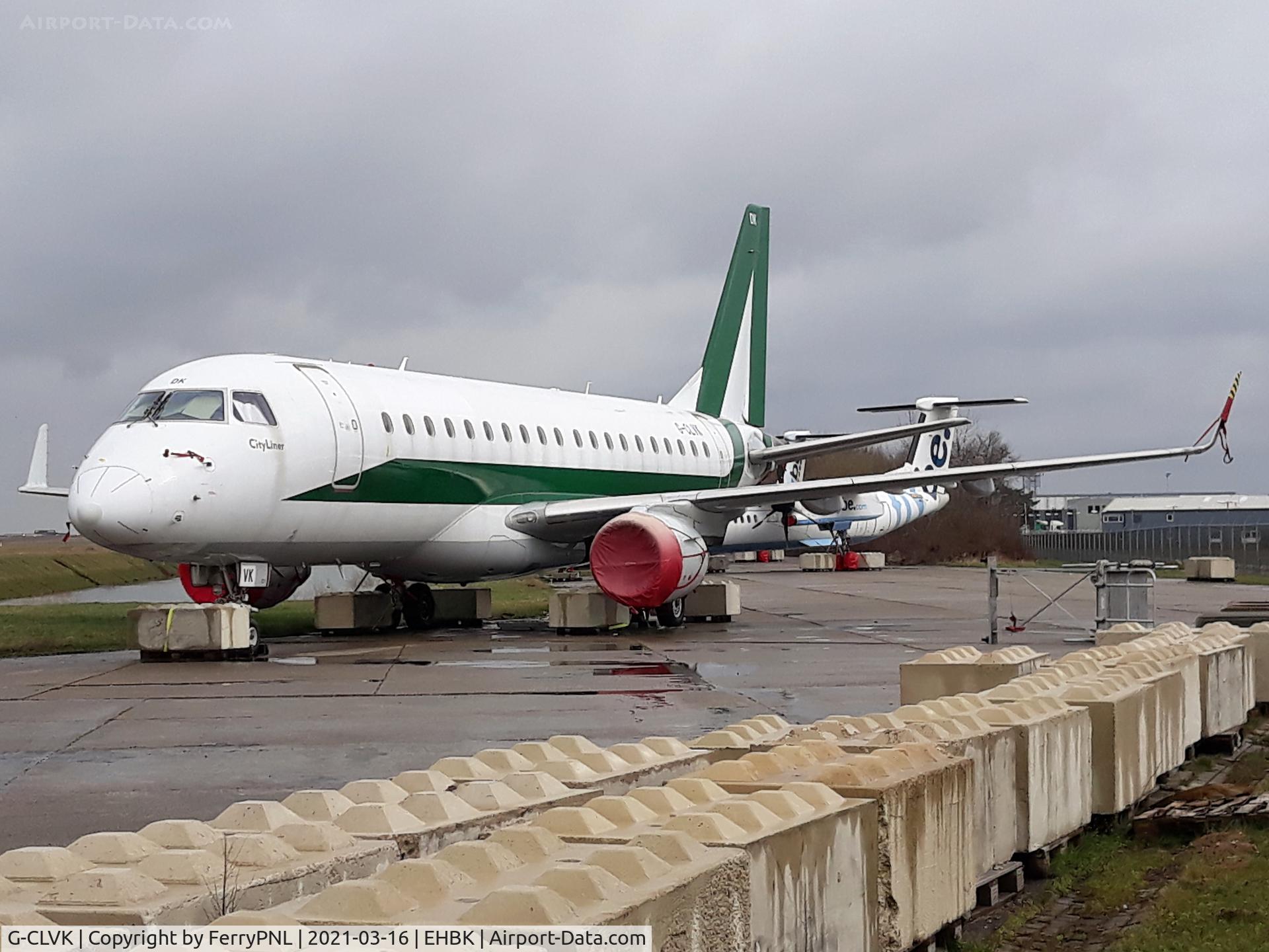 G-CLVK, 2012 Embraer 175STD (ERJ-170-200STD) C/N 17000343, Former Alitalia ERJ175 stored at MST