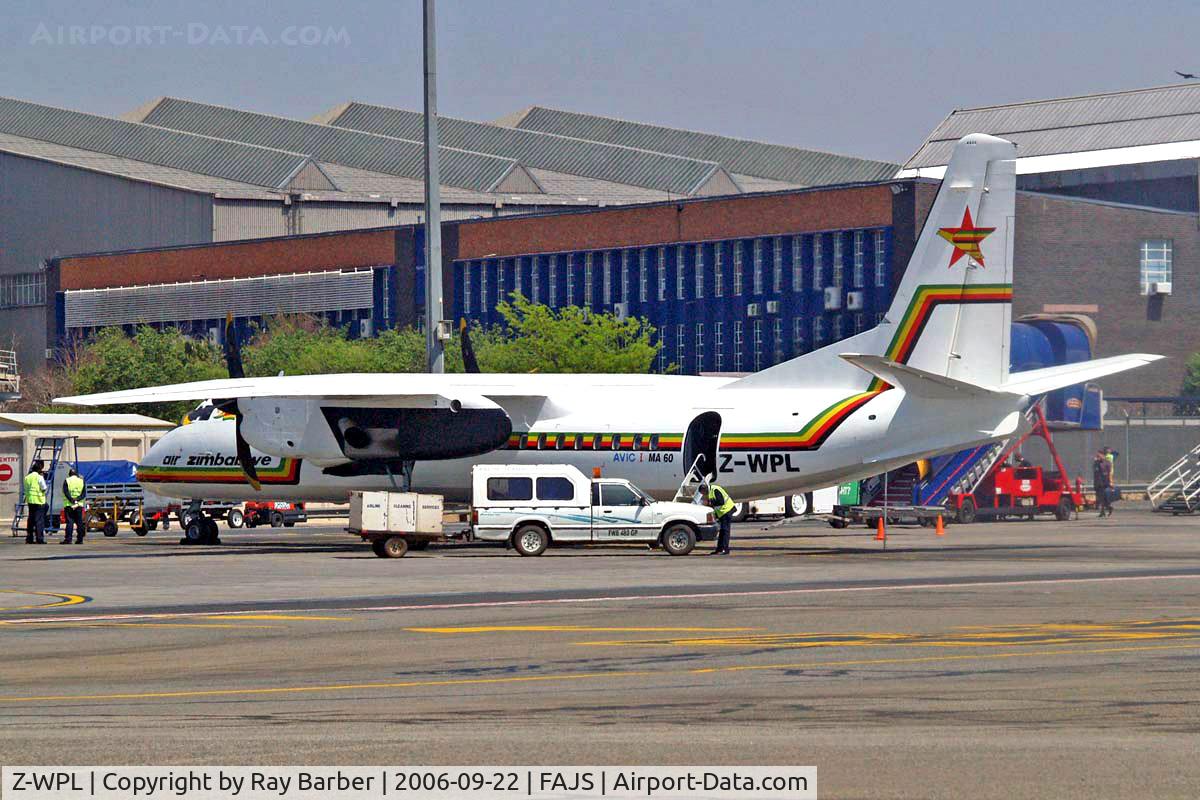 Z-WPL, 2006 Xian MA-60 C/N 0304, Z-WPL   Xian MA60 [0303] (Air Zimbabwe) Johannesburg Int'l~ZS 22/09/2006