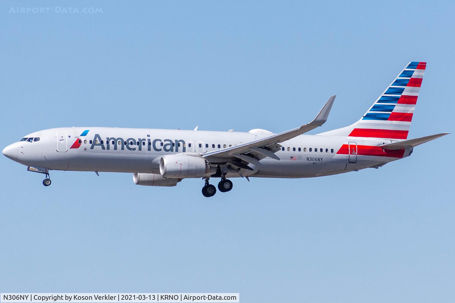 N306NY, 2016 Boeing 737-800 C/N 33343, Morning arrival from DFW