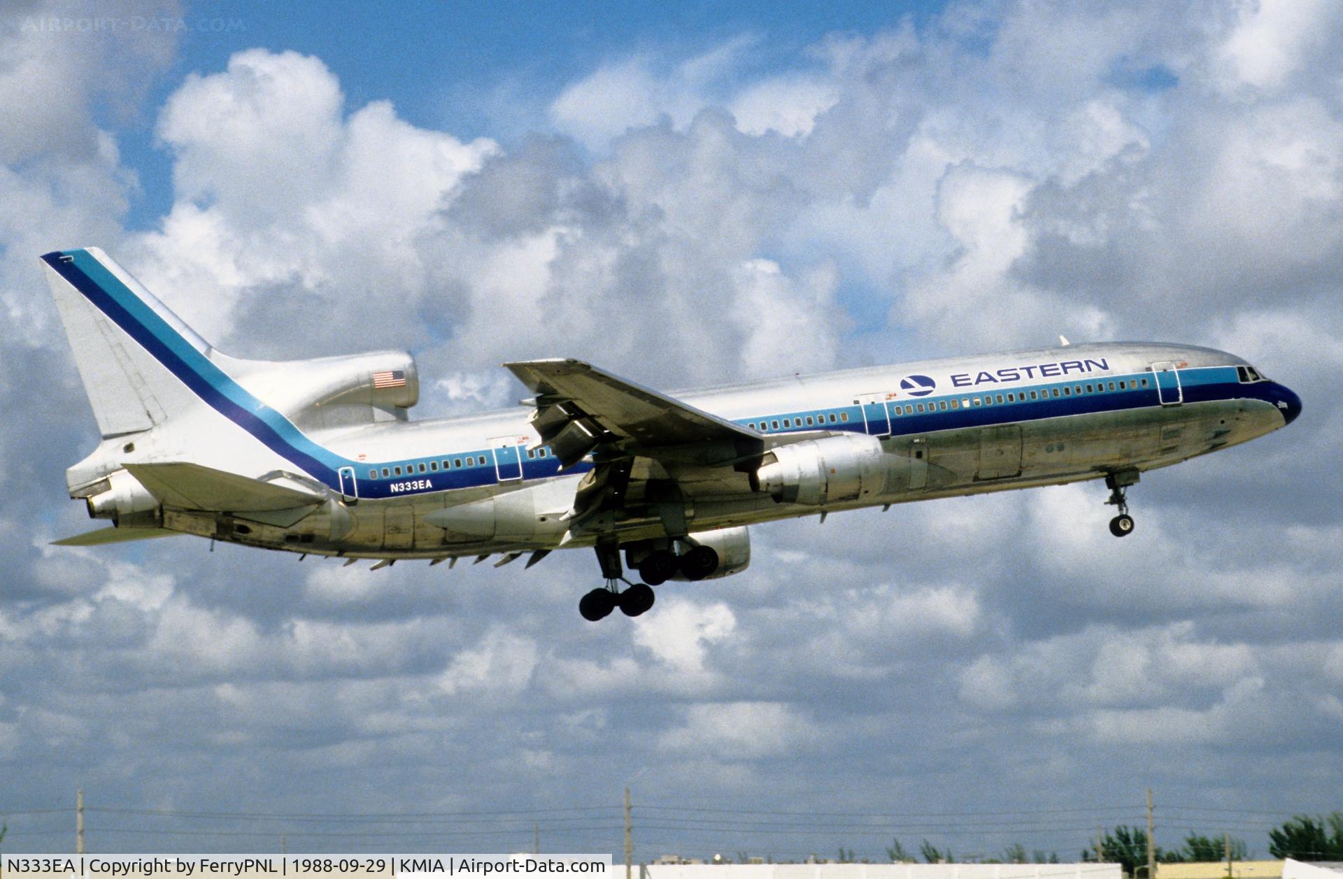 N333EA, Lockheed L-1011-385-1 TriStar 1 C/N 193A-1126, Eastern L1011 landing