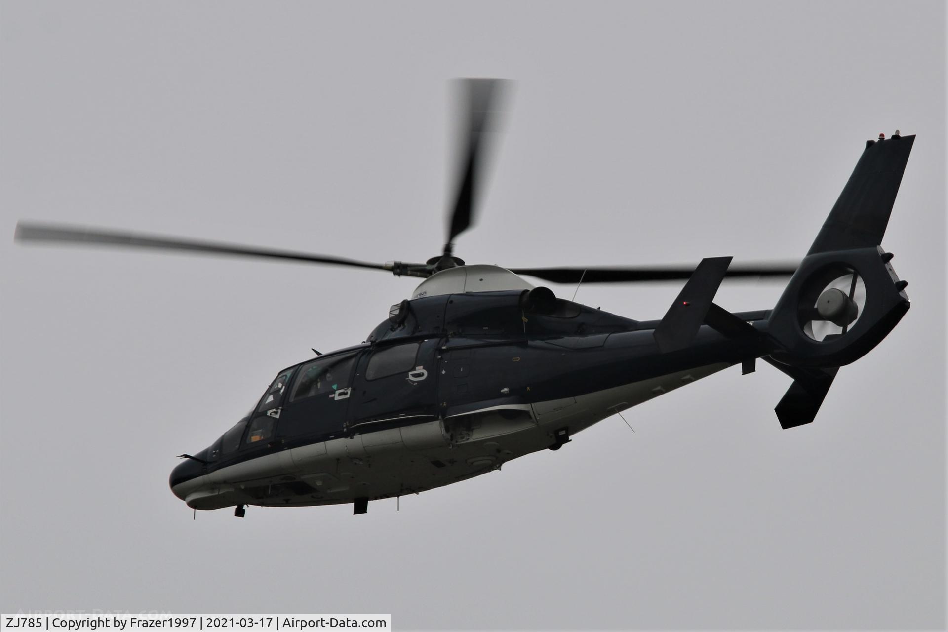 ZJ785, Eurocopter AS-365N-3 Dauphin 2 C/N 6823, Outbound from poole hls