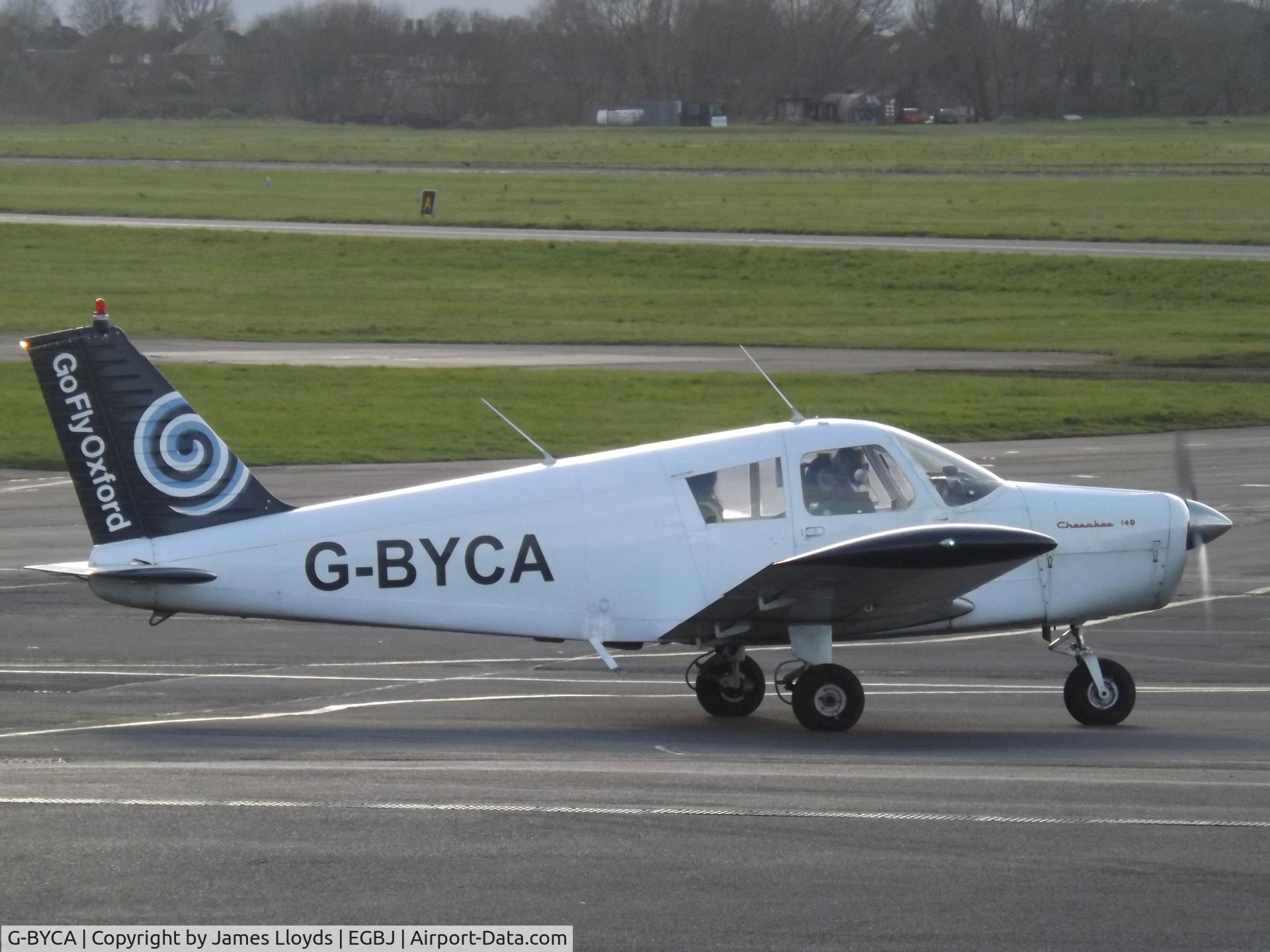 G-BYCA, 1971 Piper PA-28-140 Cherokee C/N 28-7125223, At Gloucestershire Airport.