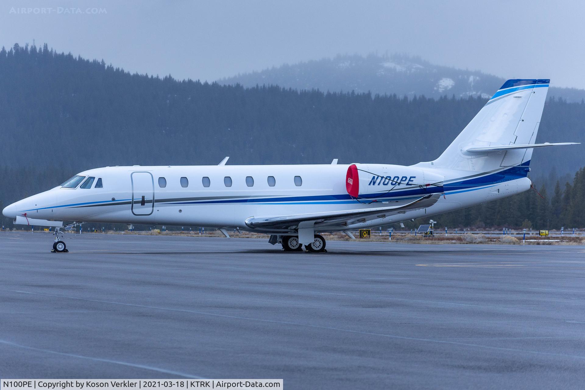 N100PE, 2018 Cessna 680 Citation Sovereign C/N 680-0580, Resting at stand