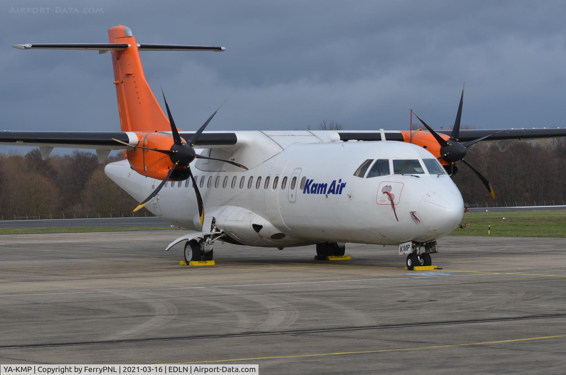 YA-KMP, 1998 ATR 42-500 C/N 574, Kam Air Atr42 parked at MGL