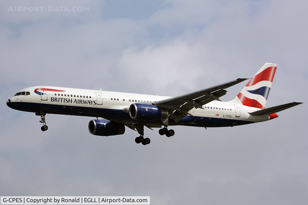G-CPES, 1998 Boeing 757-236 C/N 29114, at lhr